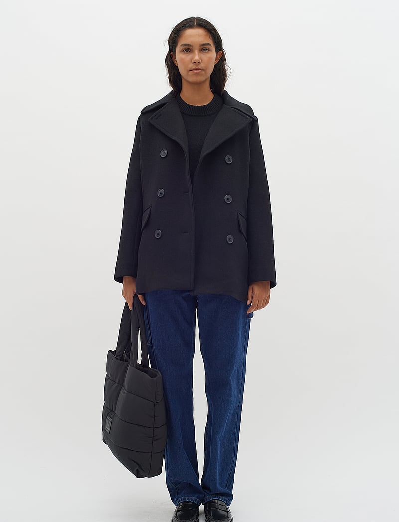 InWear - PerryIW Sailor Coat - ulljackor - black - 3