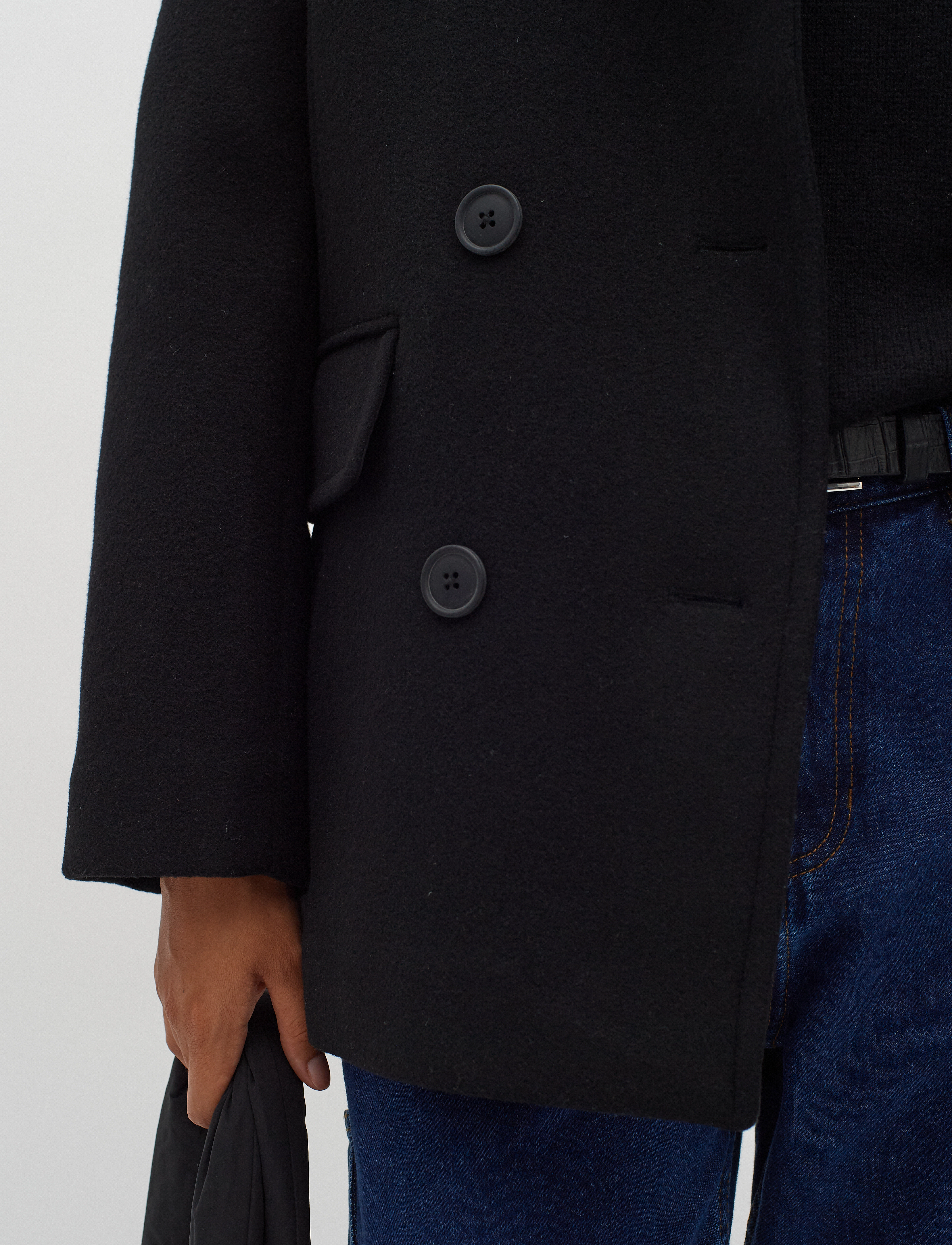 InWear - PerryIW Sailor Coat - lyhyet villakangastakit - black - 5