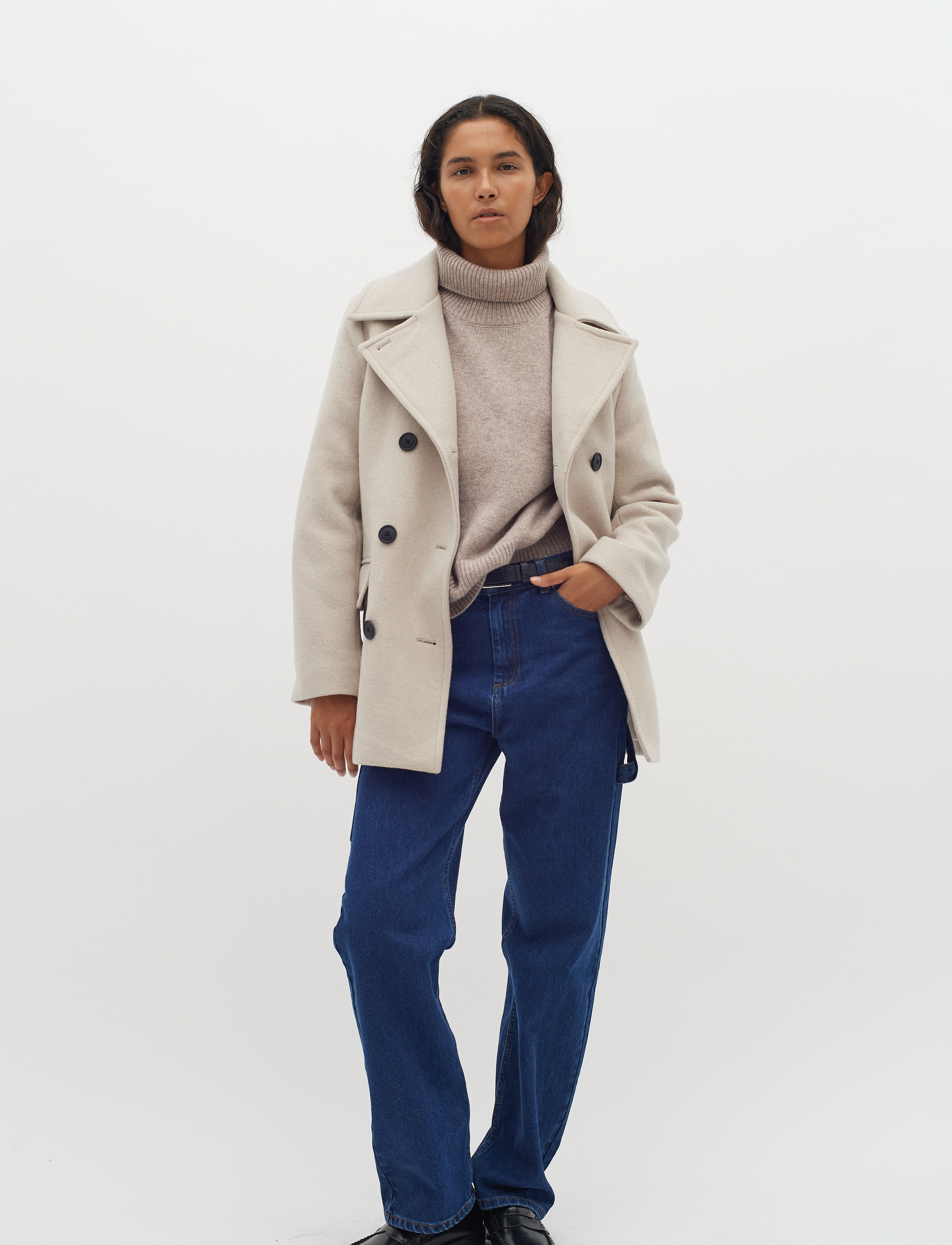 InWear - PerryIW Sailor Coat - overtøj - ecru - 3