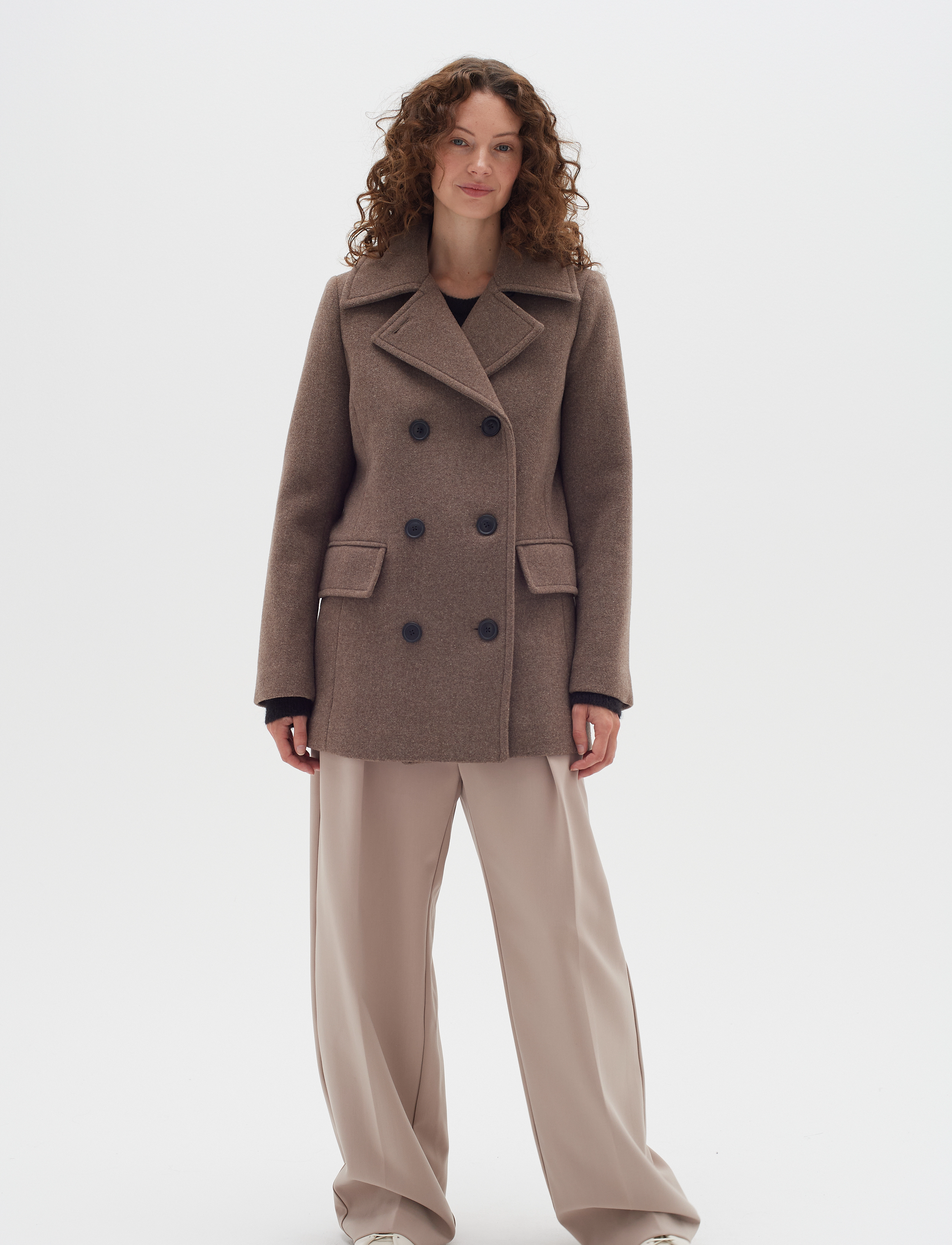 InWear - PerryIW Sailor Coat - overtøj - mocha grey melange - 3