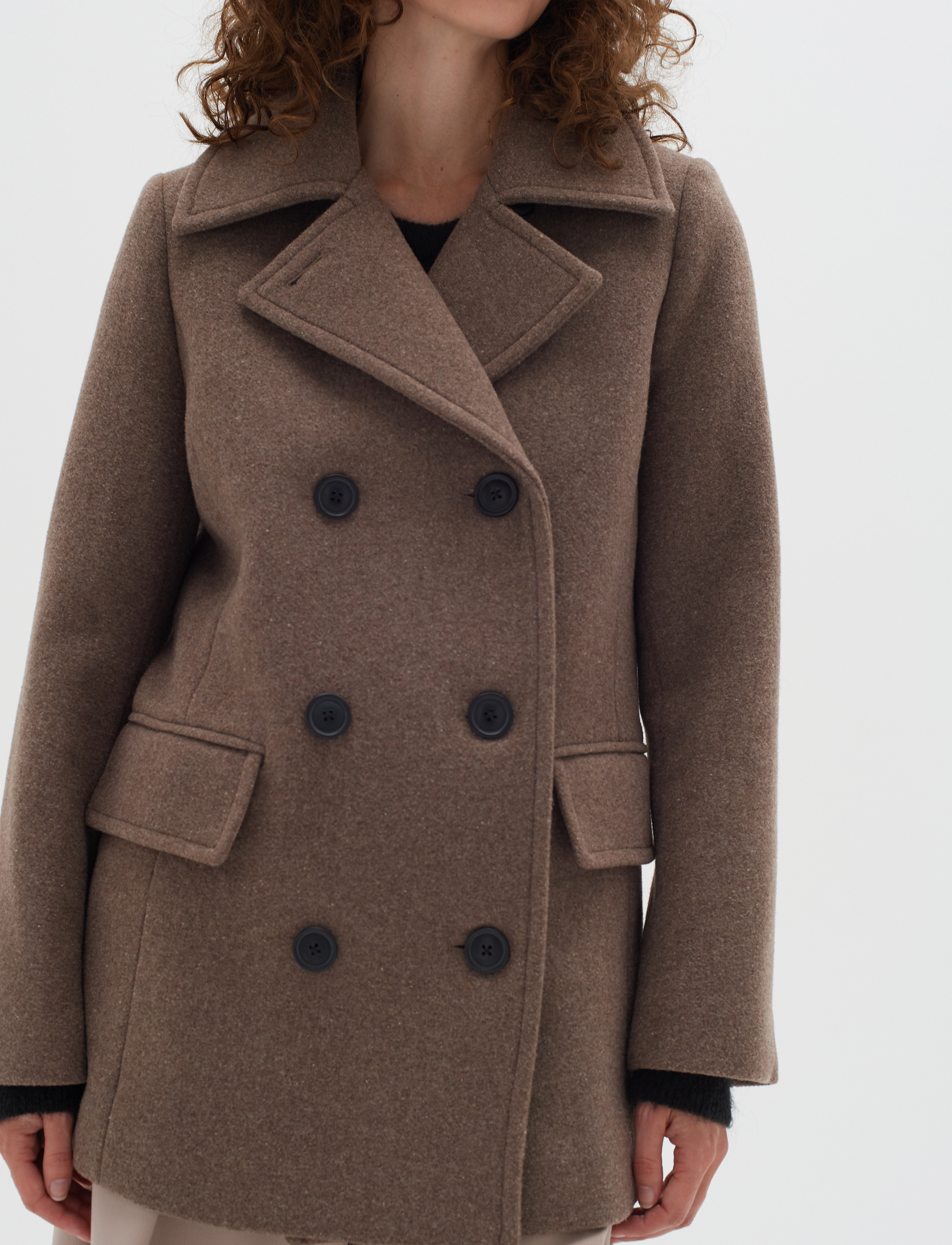 InWear - PerryIW Sailor Coat - overtøj - mocha grey melange - 5