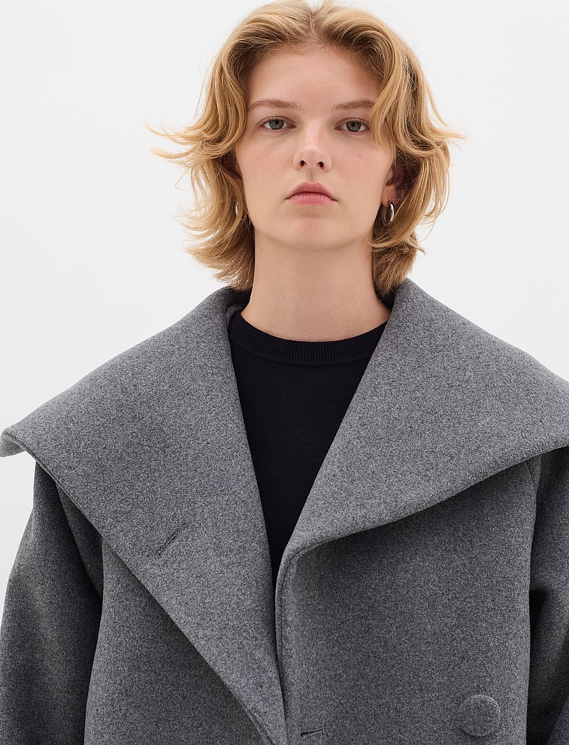 InWear - PerryIW Short Coat - uldjakker - granite melange - 4