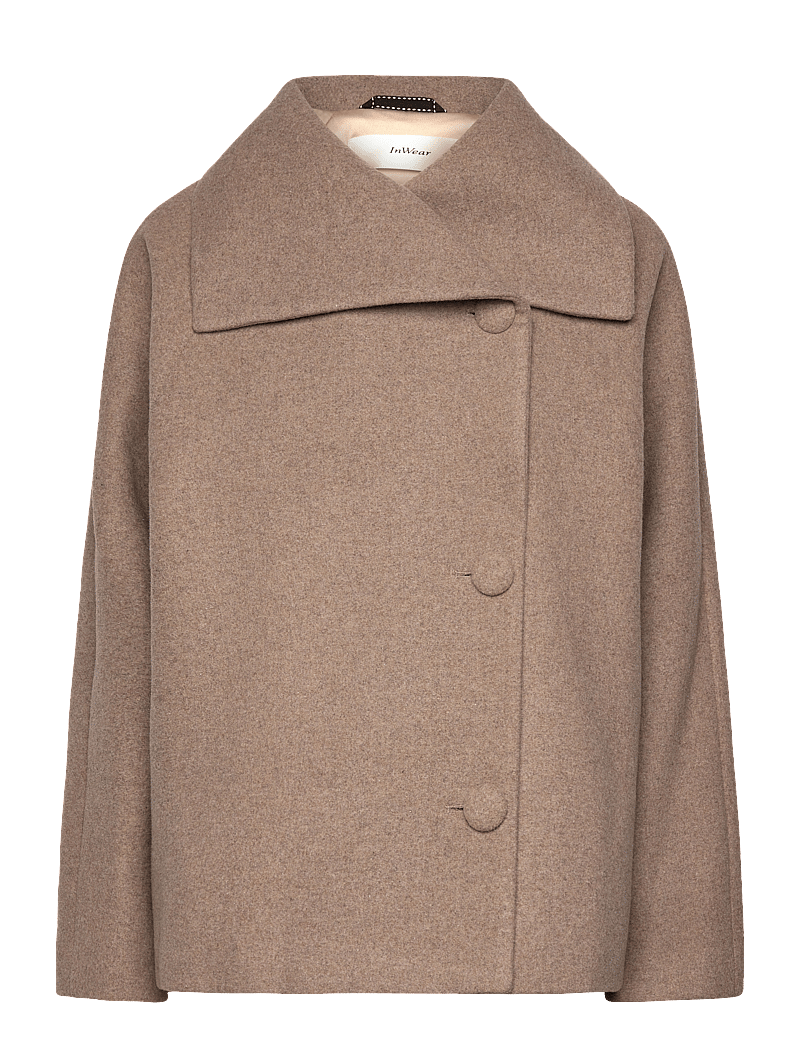 InWear - PerryIW Short Coat - wolljacken - sandy grey melange - 1