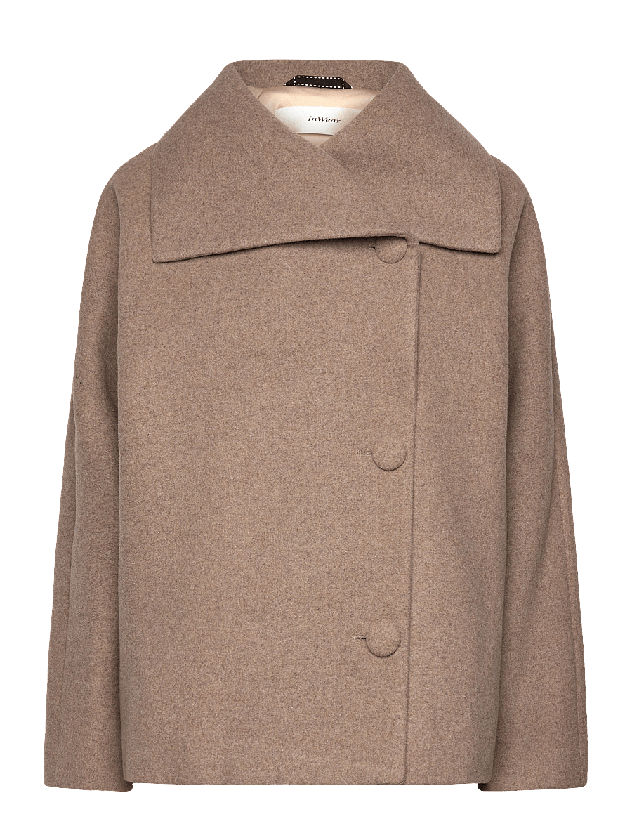 InWear - PerryIW Short Coat - wolljacken - sandy grey melange - 1