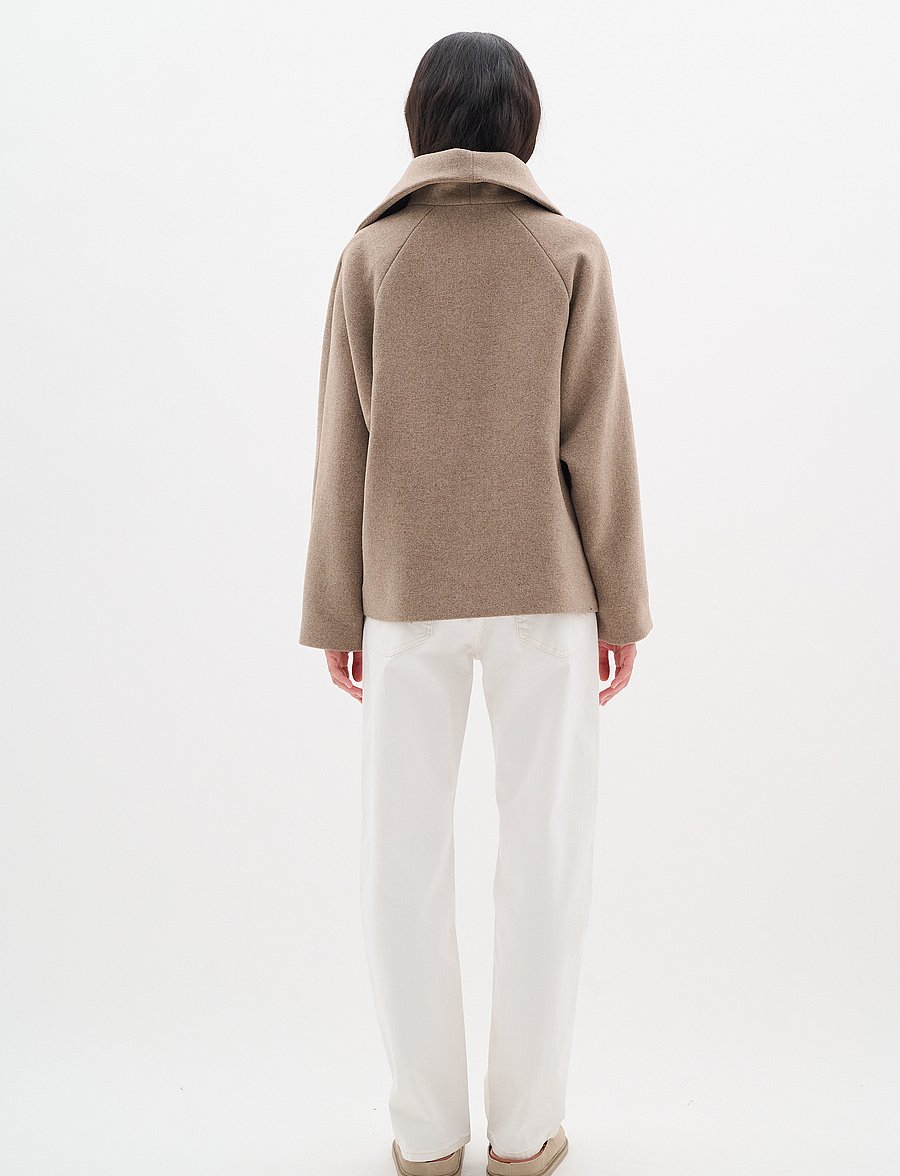 InWear - PerryIW Short Coat - wolljacken - sandy grey melange - 4