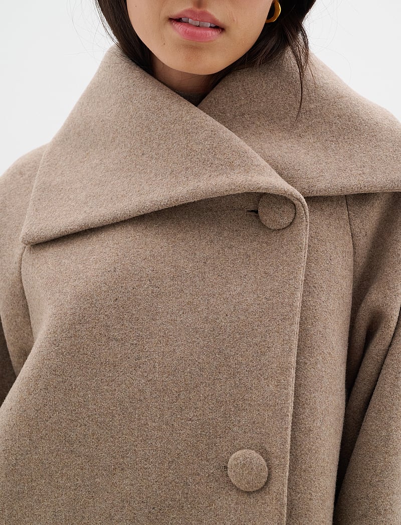 InWear - PerryIW Short Coat - wolljacken - sandy grey melange - 5