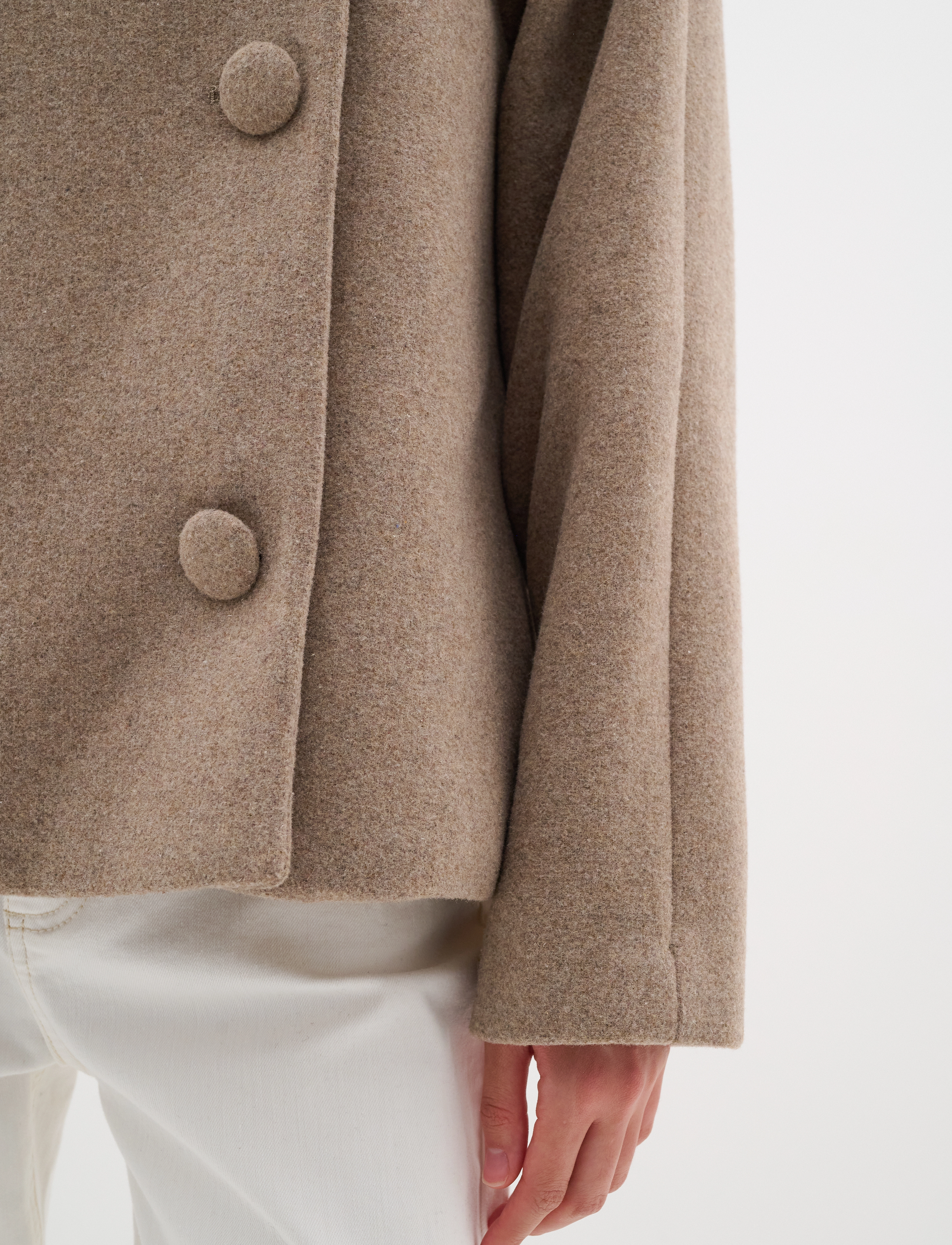 InWear - PerryIW Short Coat - overtøj - sandy grey melange - 4