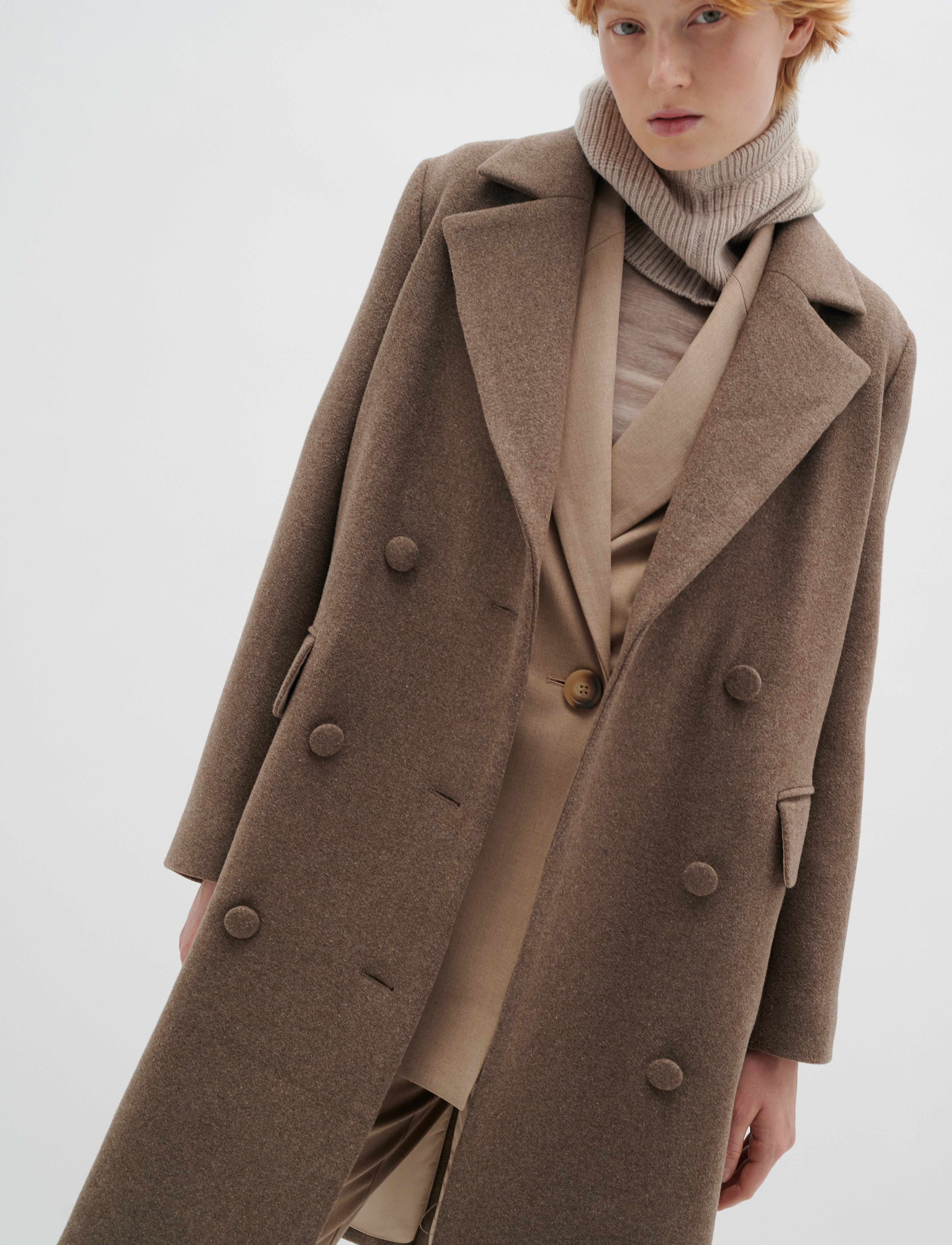 InWear - PerryIW Classic Coat - mocha grey melange - 2