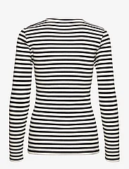 InWear - DagnaIW Striped Tshirt LS - laveste priser - black / whisper white - 1