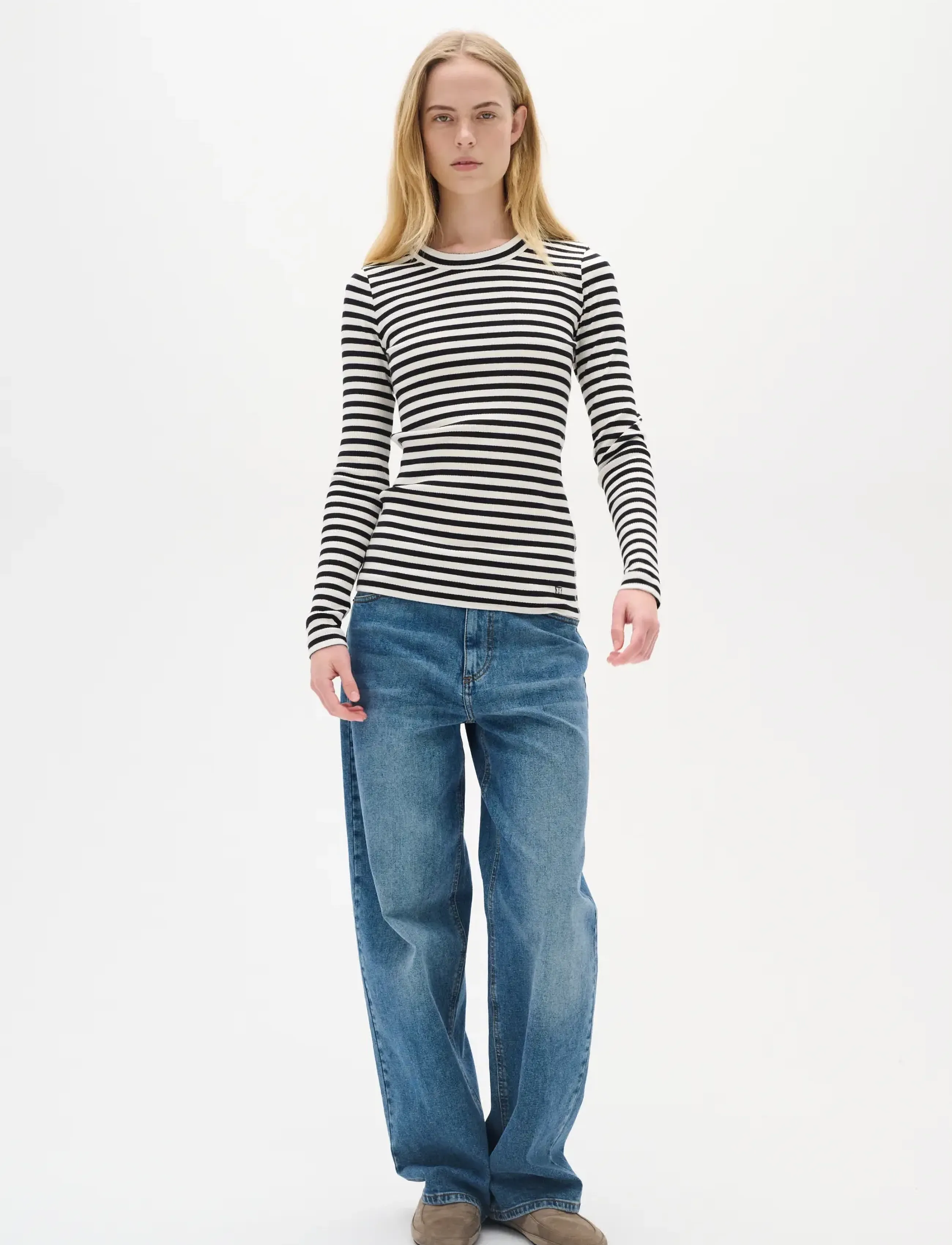 InWear DagnaIW Striped Tshirt LS - InWear - BLACK / WHISPER WHITE / multi