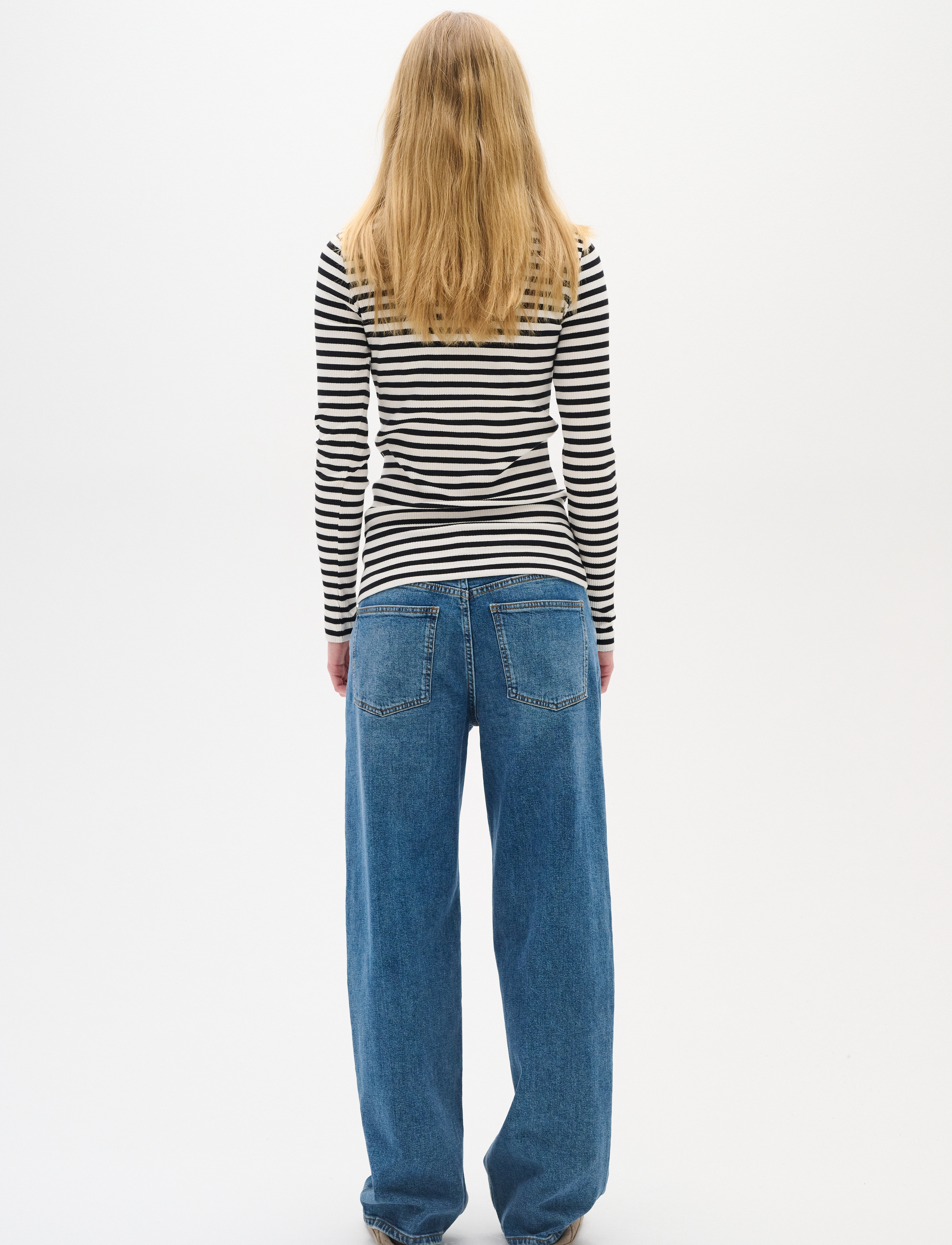 InWear - DagnaIW Striped Tshirt LS - langärmlige tops - black / whisper white - 4