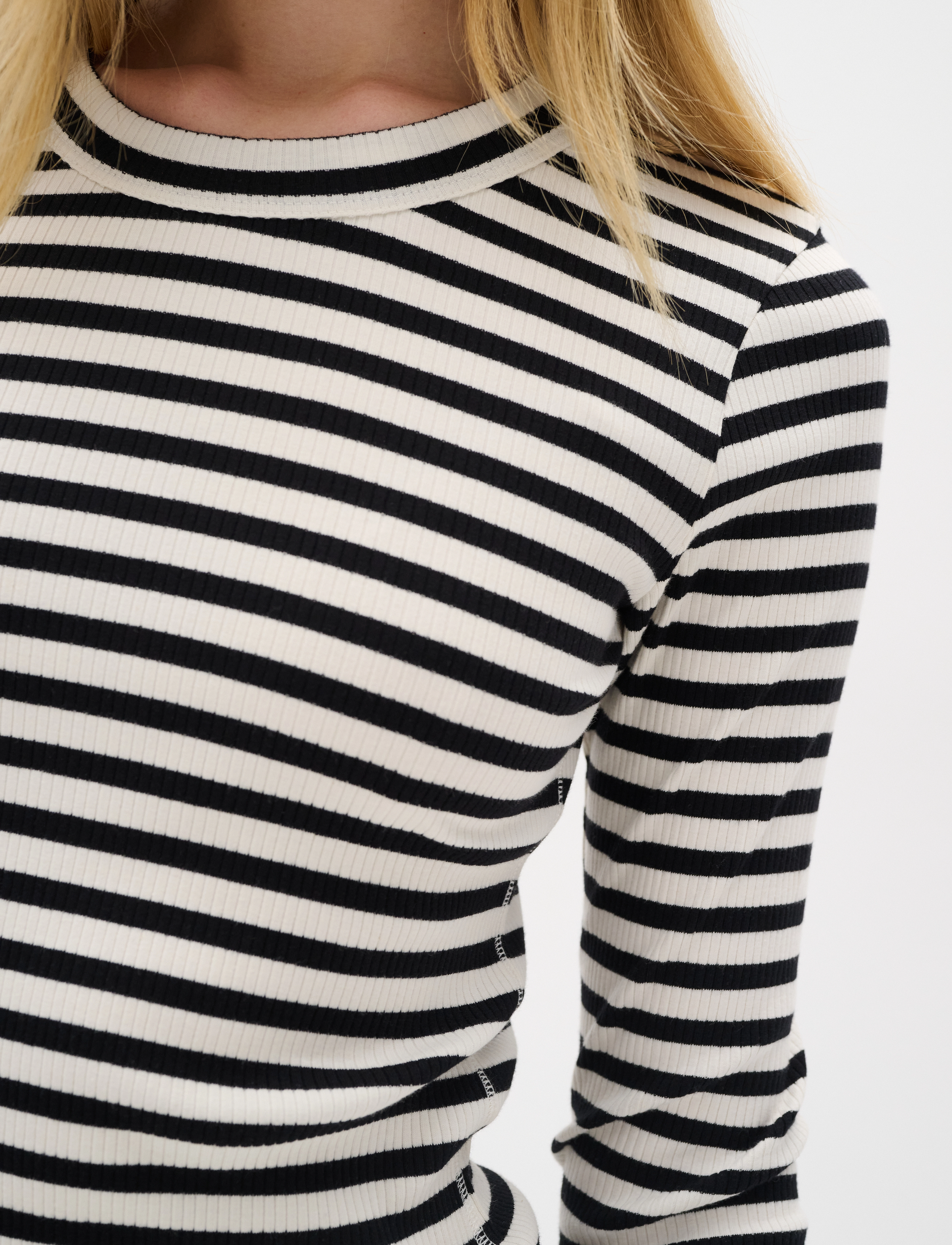 InWear - DagnaIW Striped Tshirt LS - langärmlige tops - black / whisper white - 5
