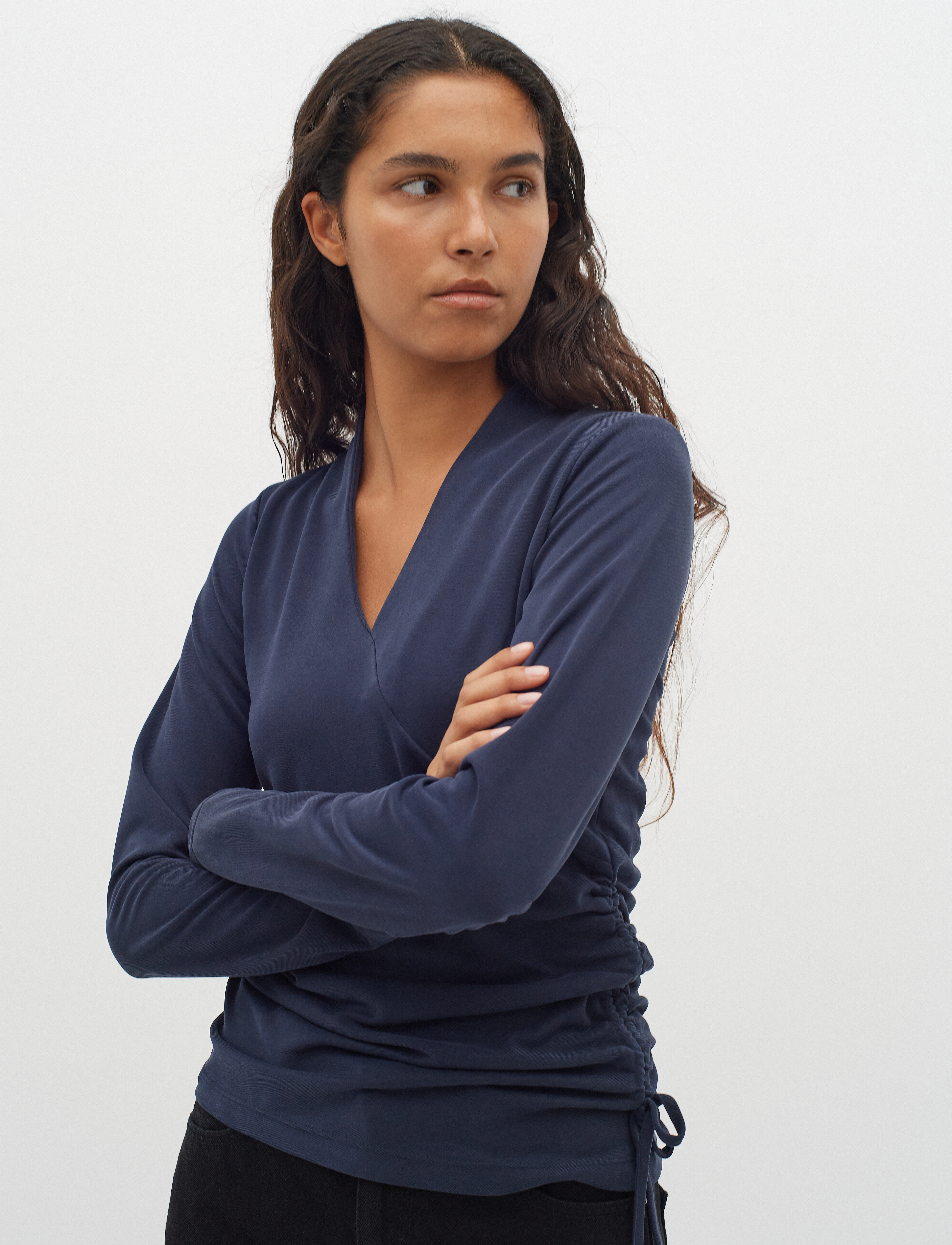 InWear - GraysenIW Wrap Top - langærmede toppe - marine blue - 5