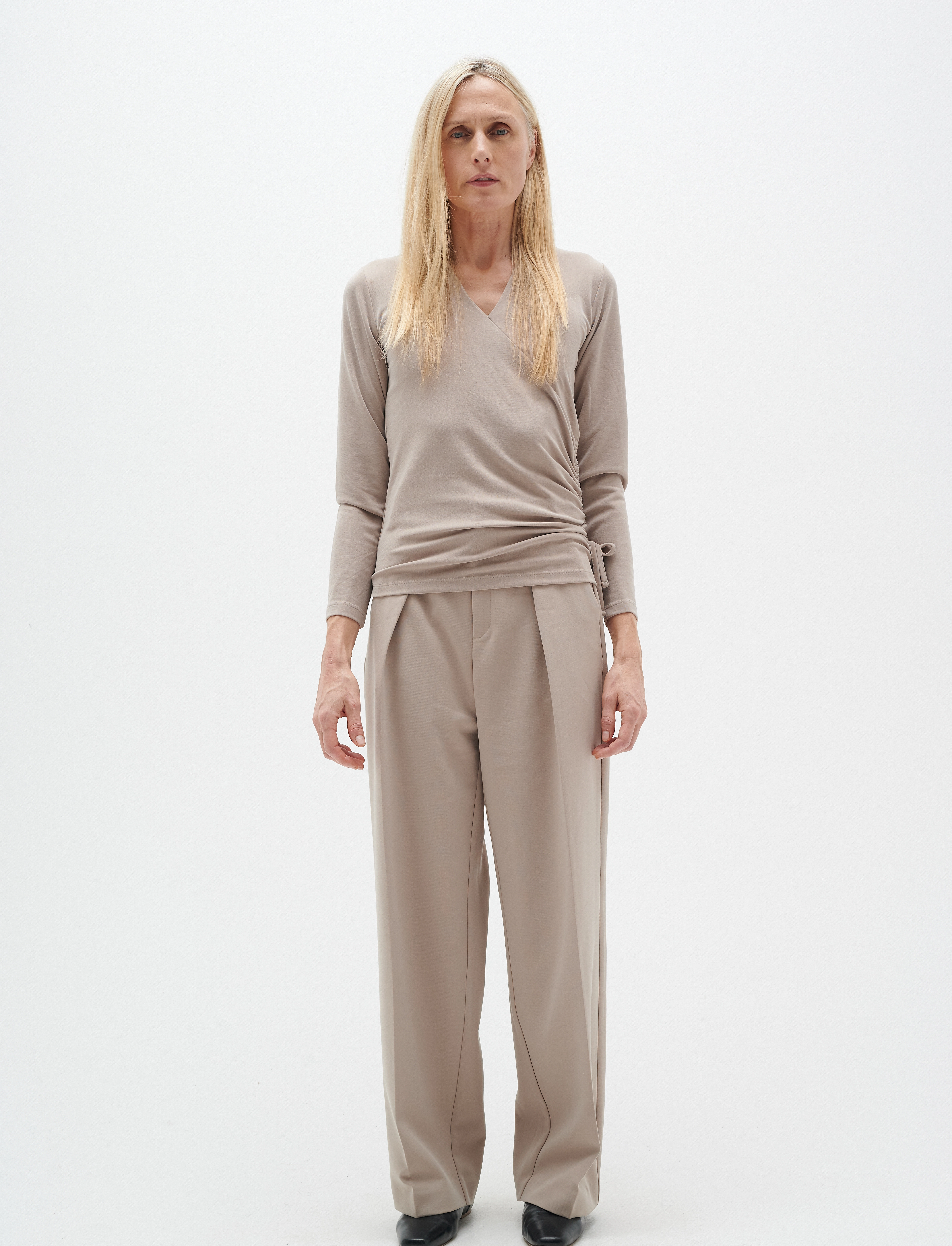 InWear - GraysenIW Wrap Top - langærmede toppe - mocha grey - 4