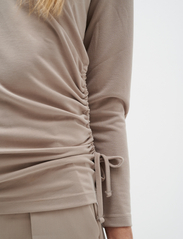 InWear - GraysenIW Wrap Top - pitkähihaiset t-paidat - mocha grey - 7