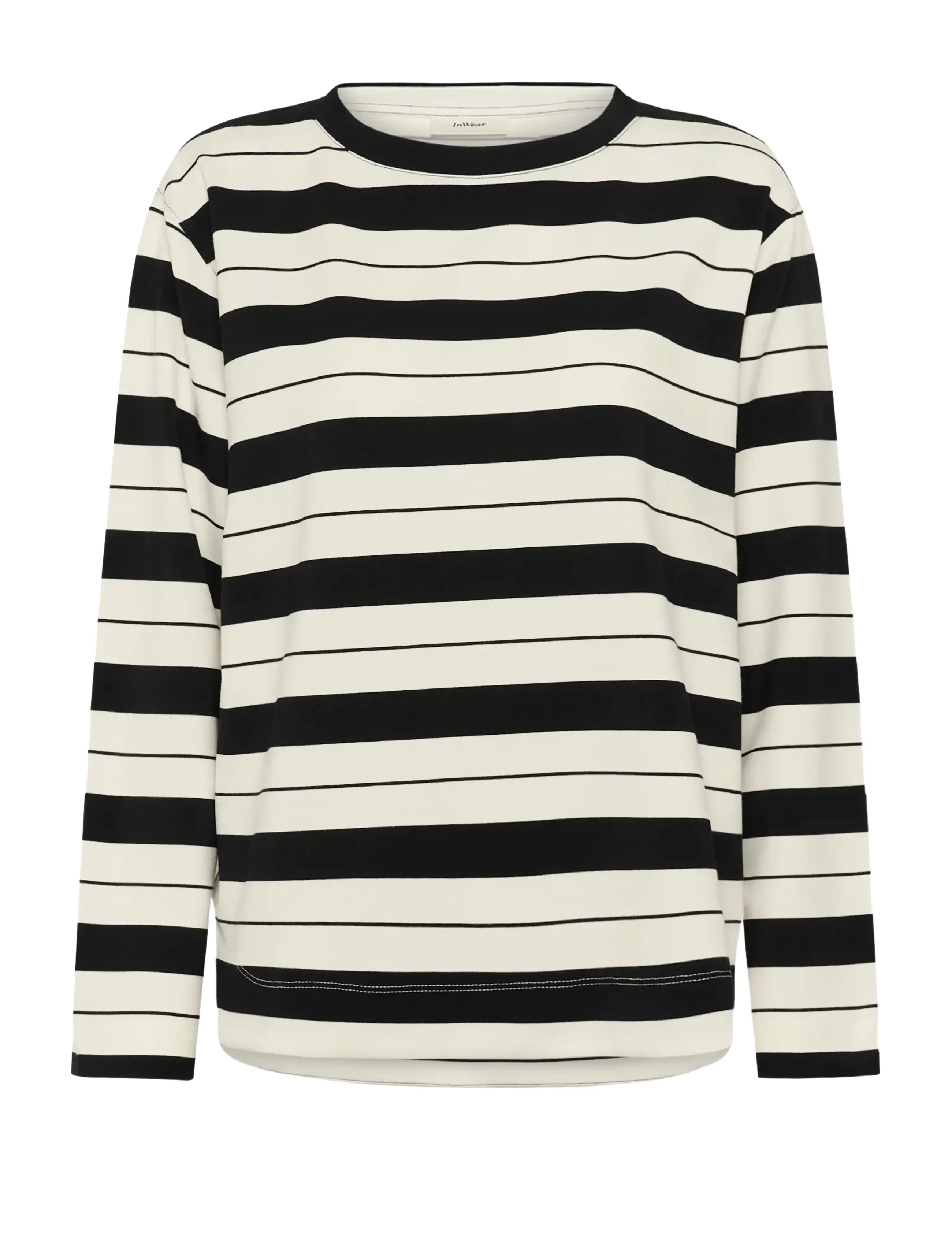 InWear GincentIW Crewneck - Kläder - WHISPER W/B LARGE STRIPES / black