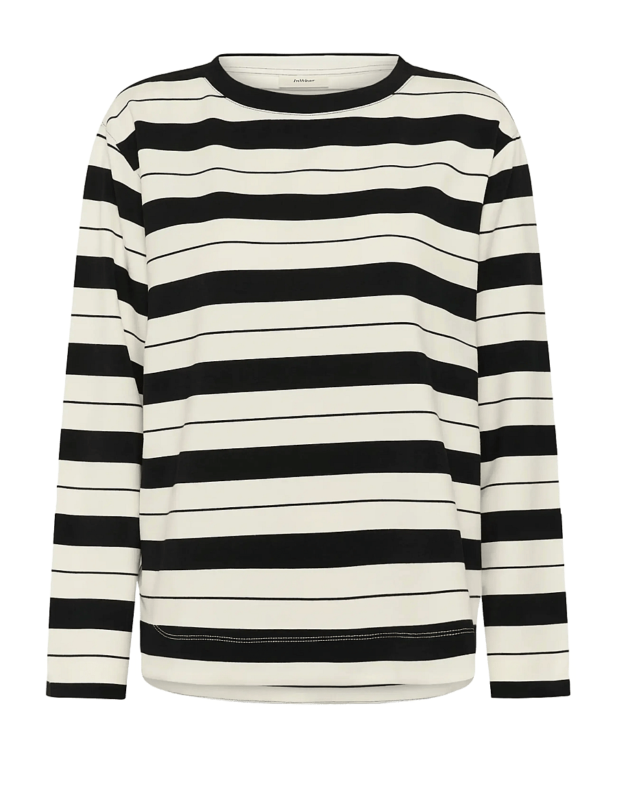 InWear - GincentIW Crewneck - striktrøjer - whisper w/b large stripes - 1