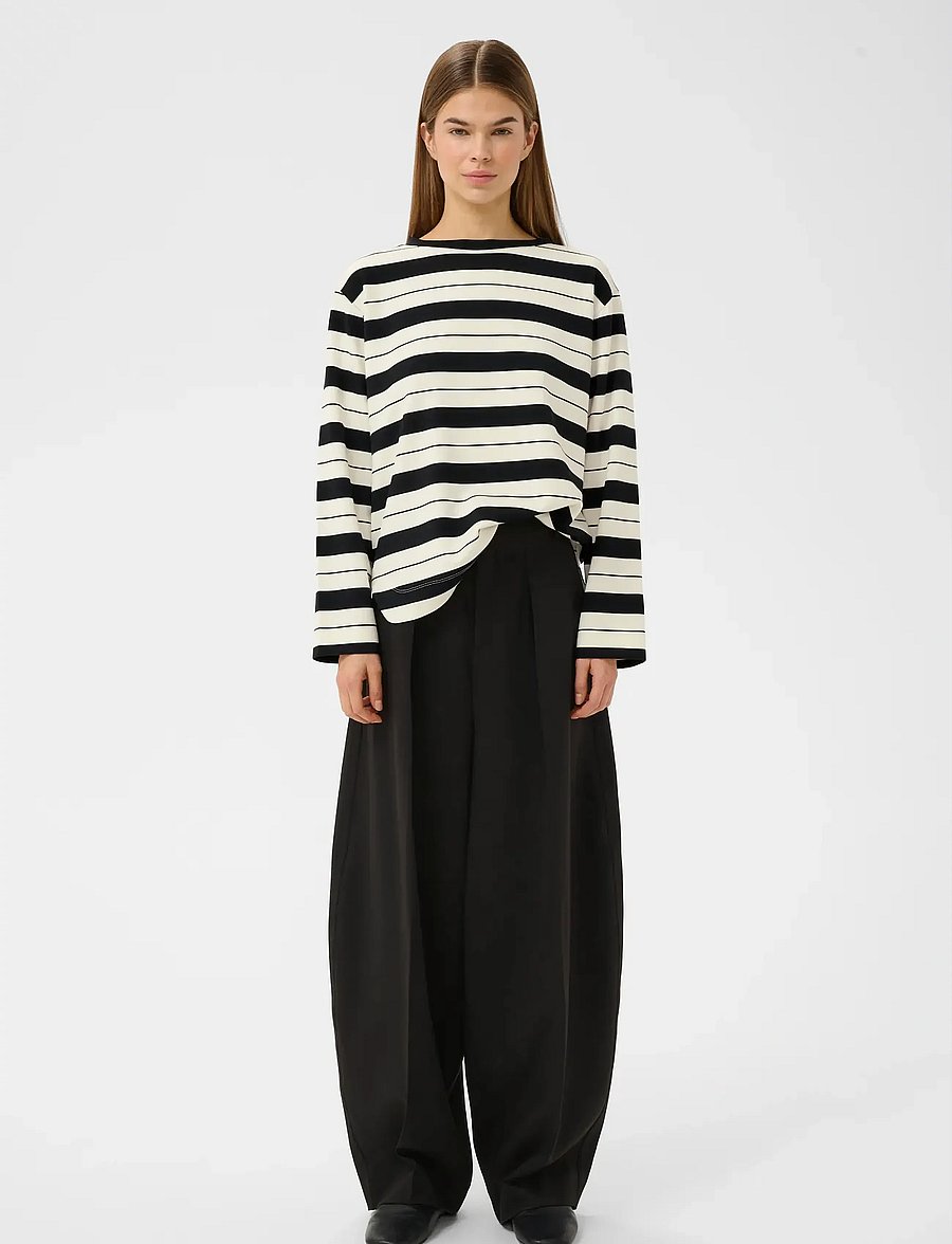 InWear - GincentIW Crewneck - striktrøjer - whisper w/b large stripes - 3