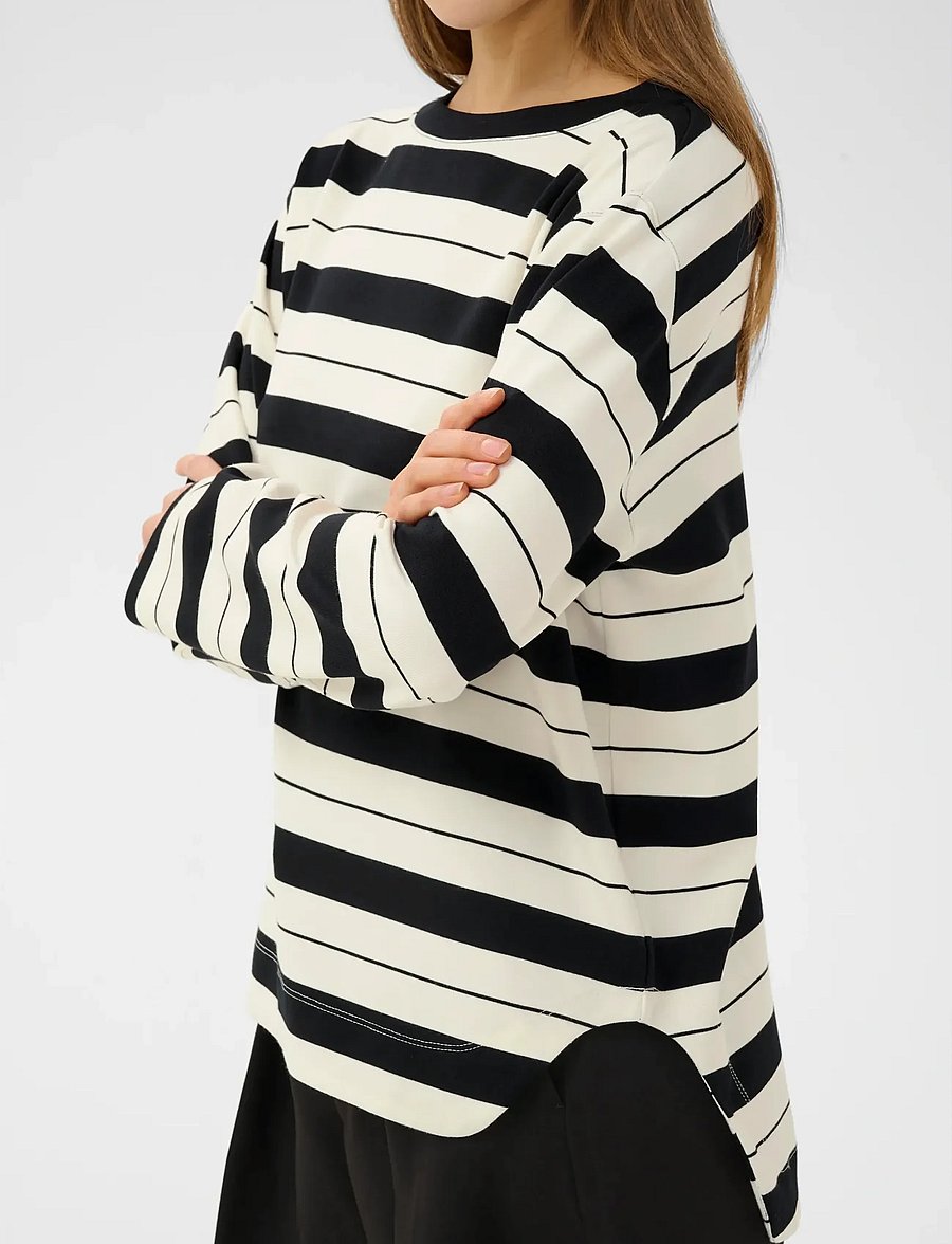 InWear - GincentIW Crewneck - striktrøjer - whisper w/b large stripes - 5