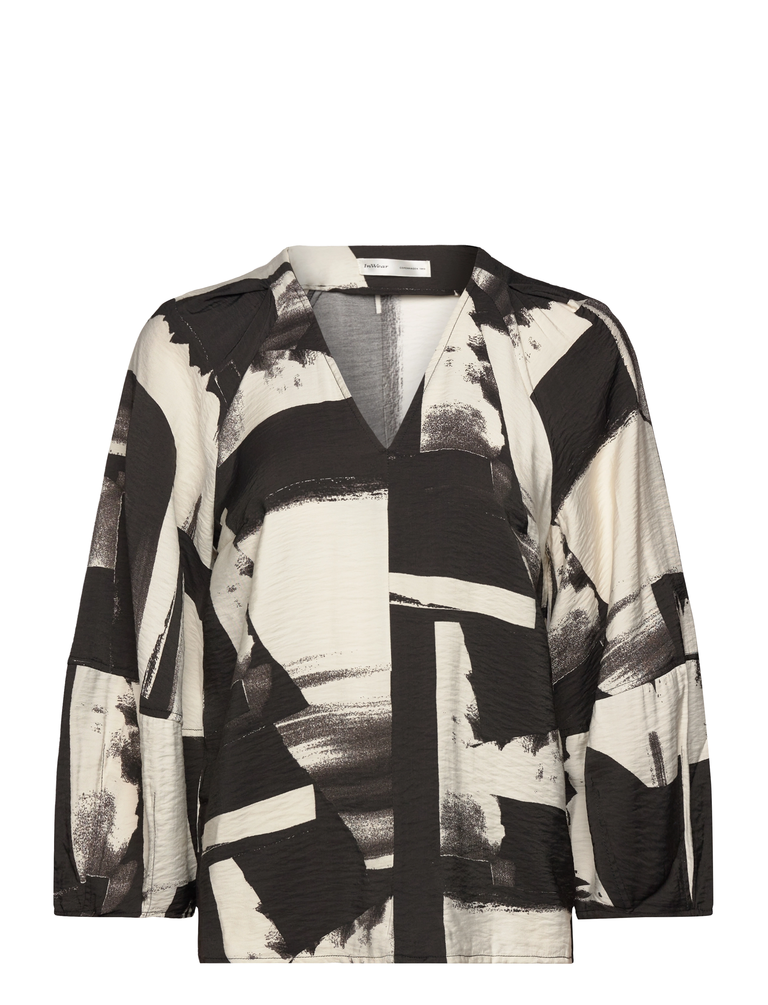 InWear - NaomiIW Blouse - kortærmede bluser - graphic abstract garden - 1