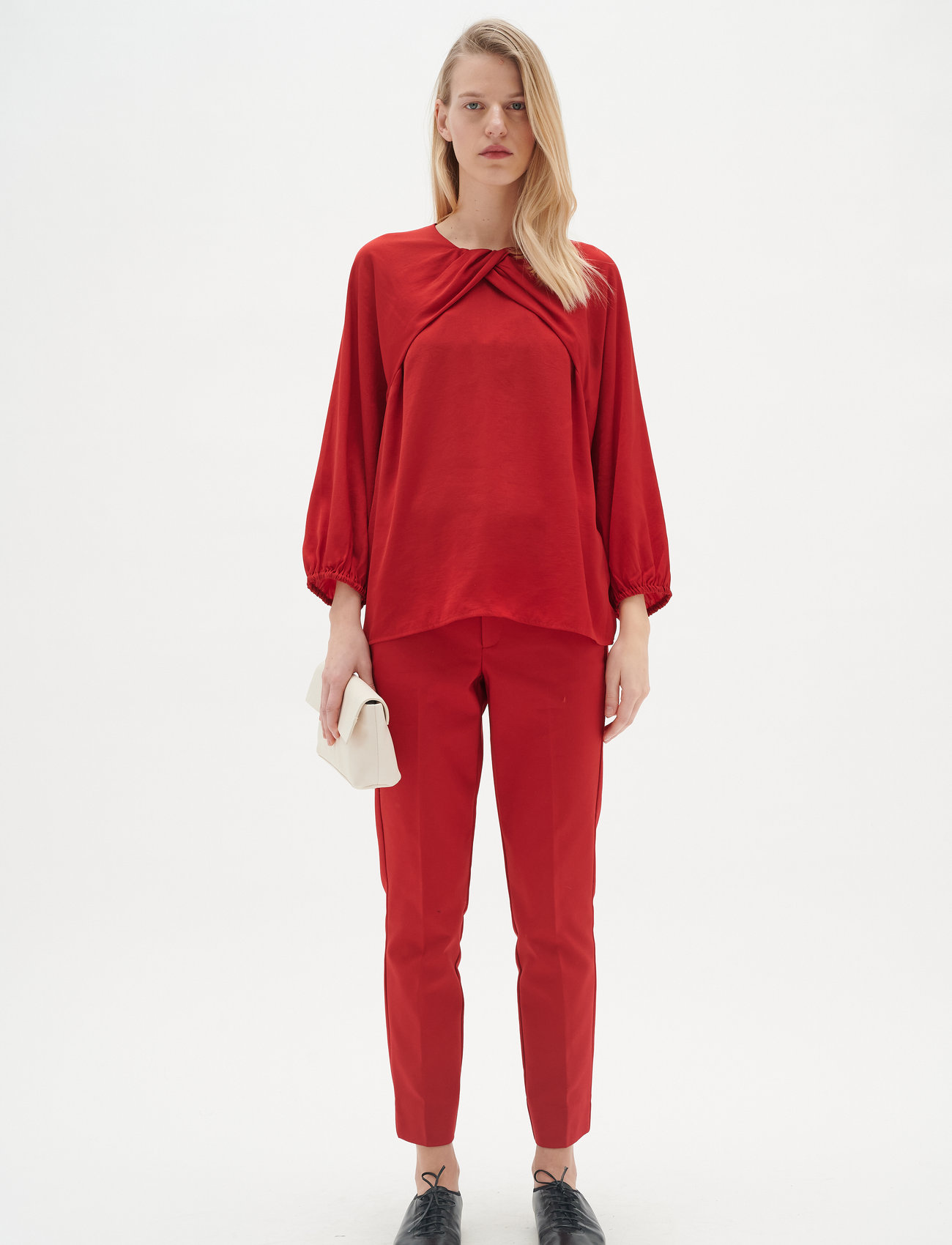InWear - LitoIW Blouse - long-sleeved blouses - true red - 1