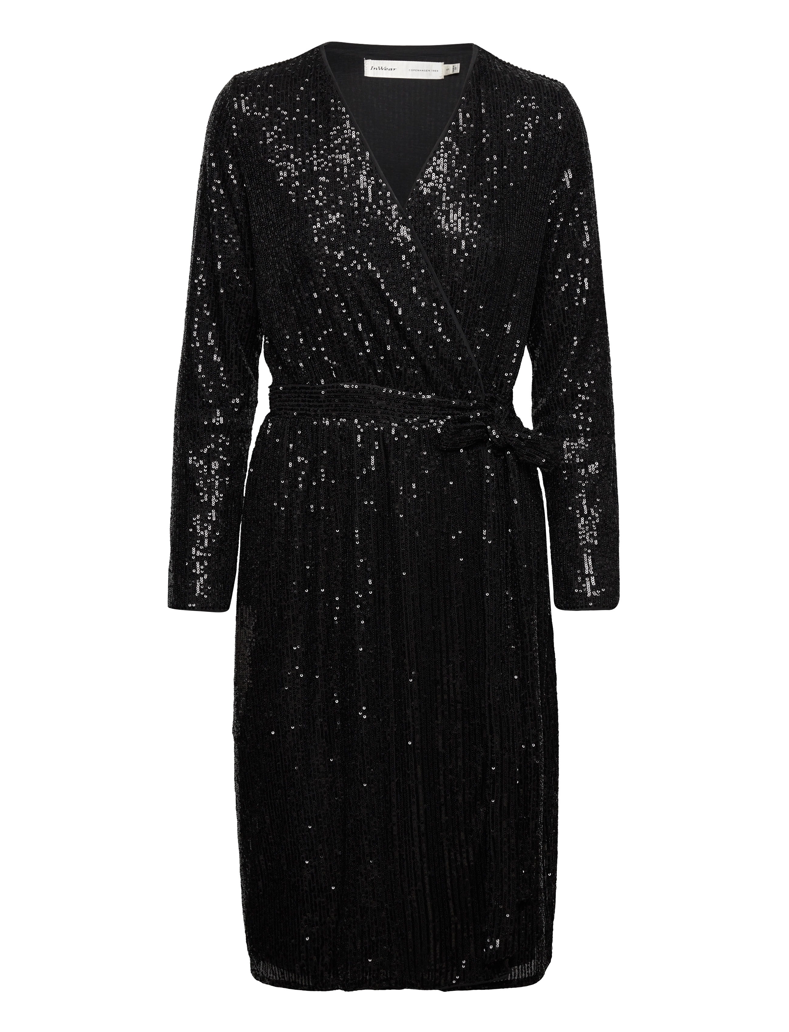 InWear - JarjarIW Wrap dress - pailletkjoler - black - 1