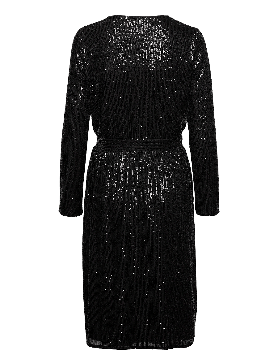 InWear - JarjarIW Wrap dress - pailletkjoler - black - 2