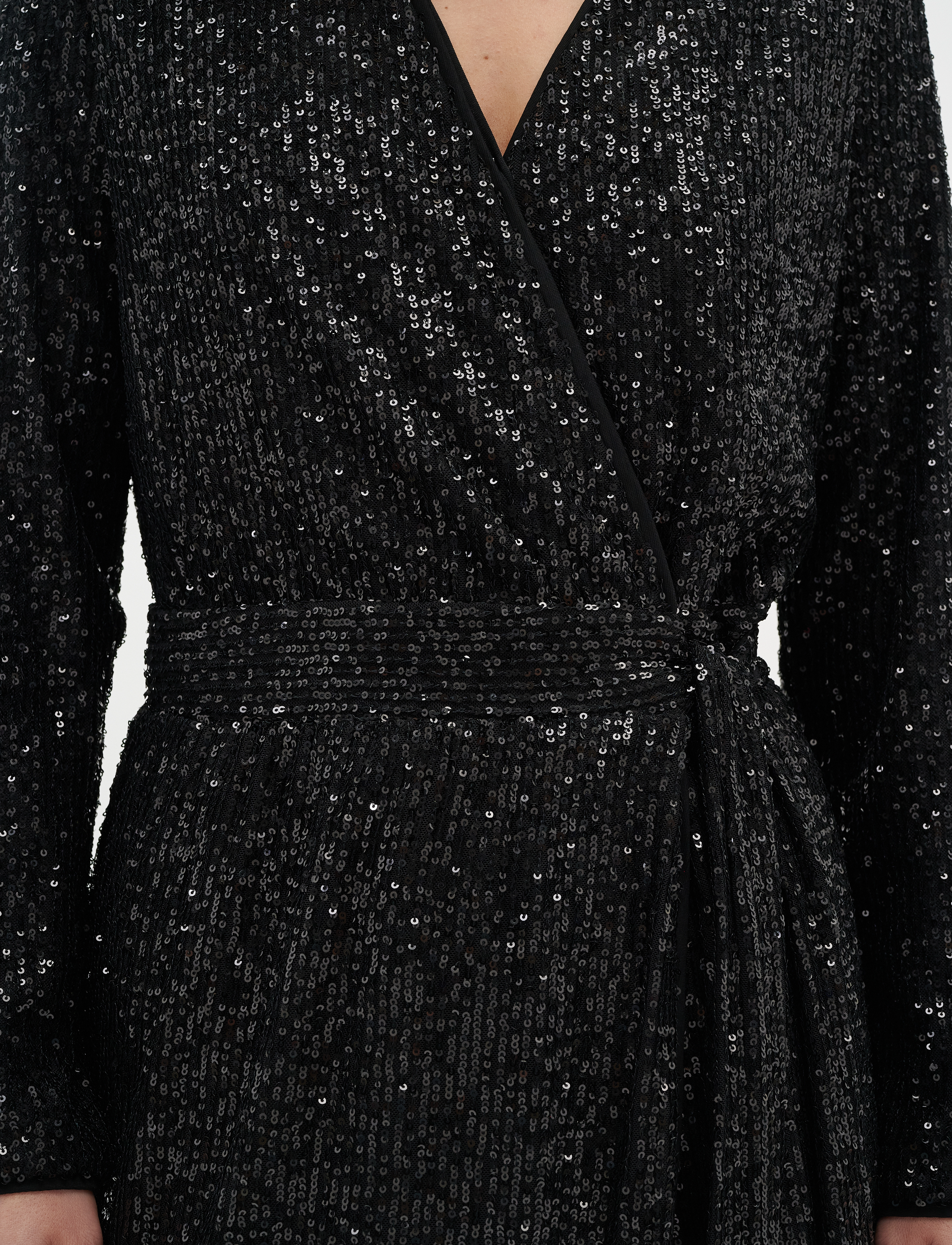 InWear - JarjarIW Wrap dress - pailletkjoler - black - 4