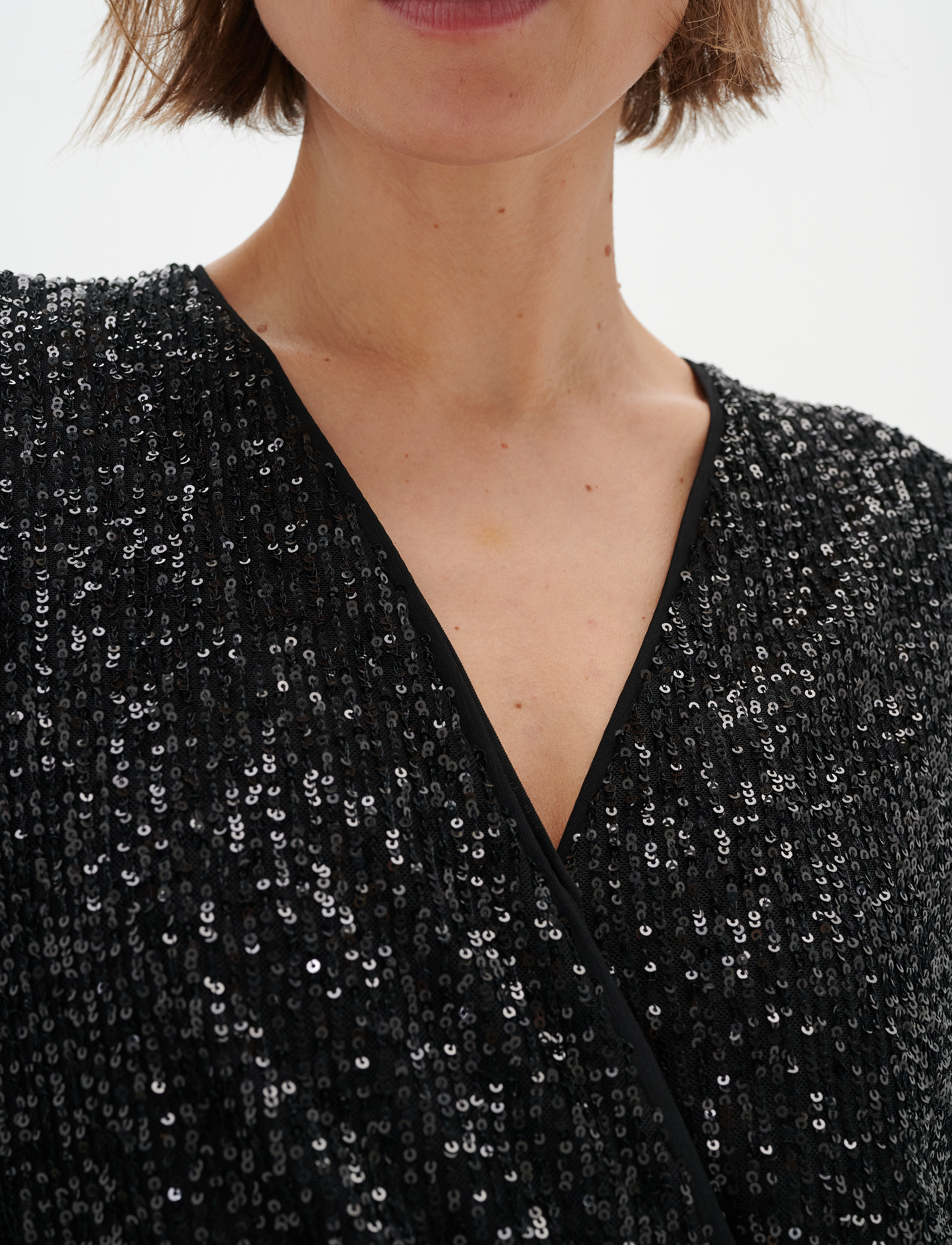 InWear - JarjarIW Wrap dress - pailletkjoler - black - 5