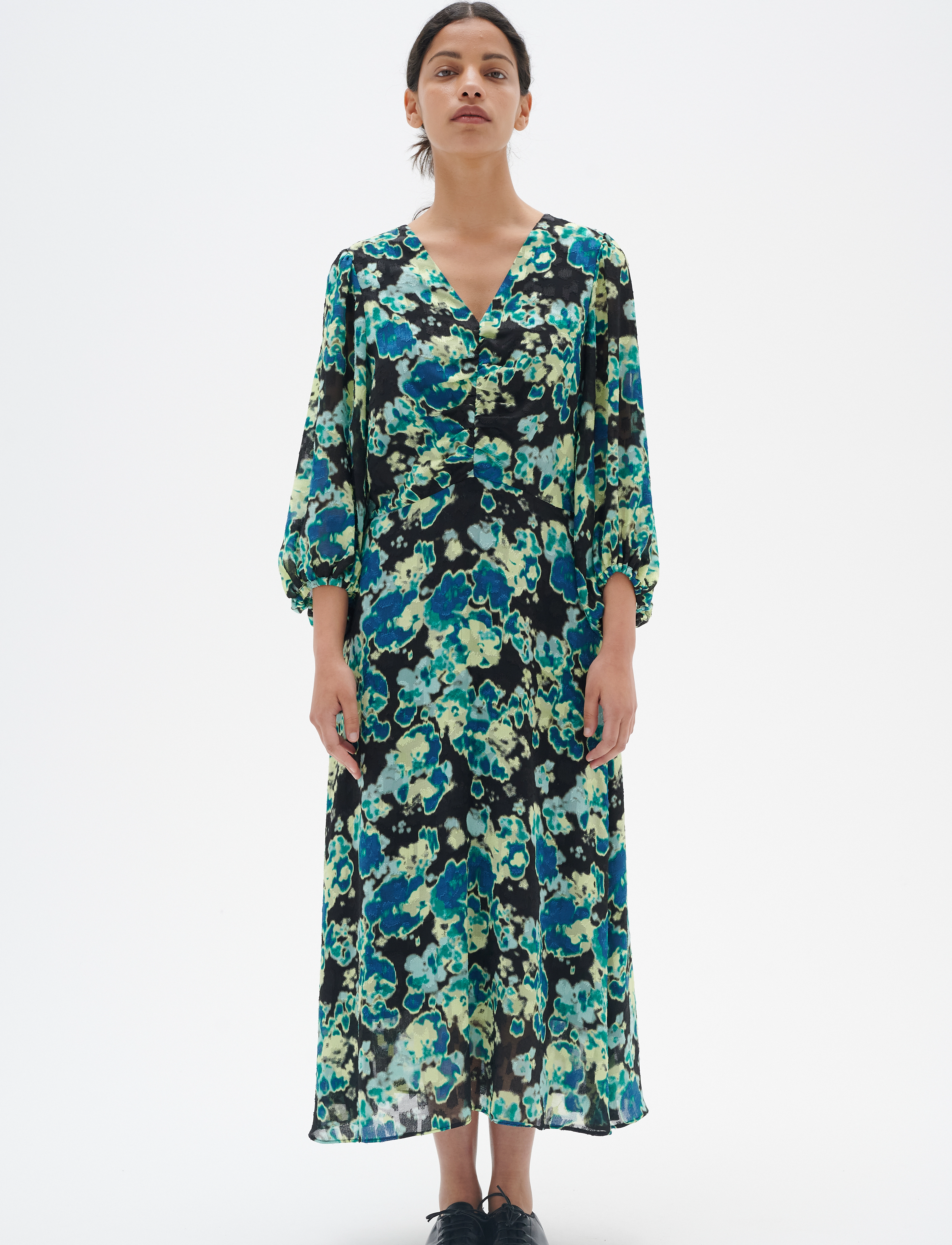 InWear - CisiraIW Dress - midi kjoler - green floaty flower - 3