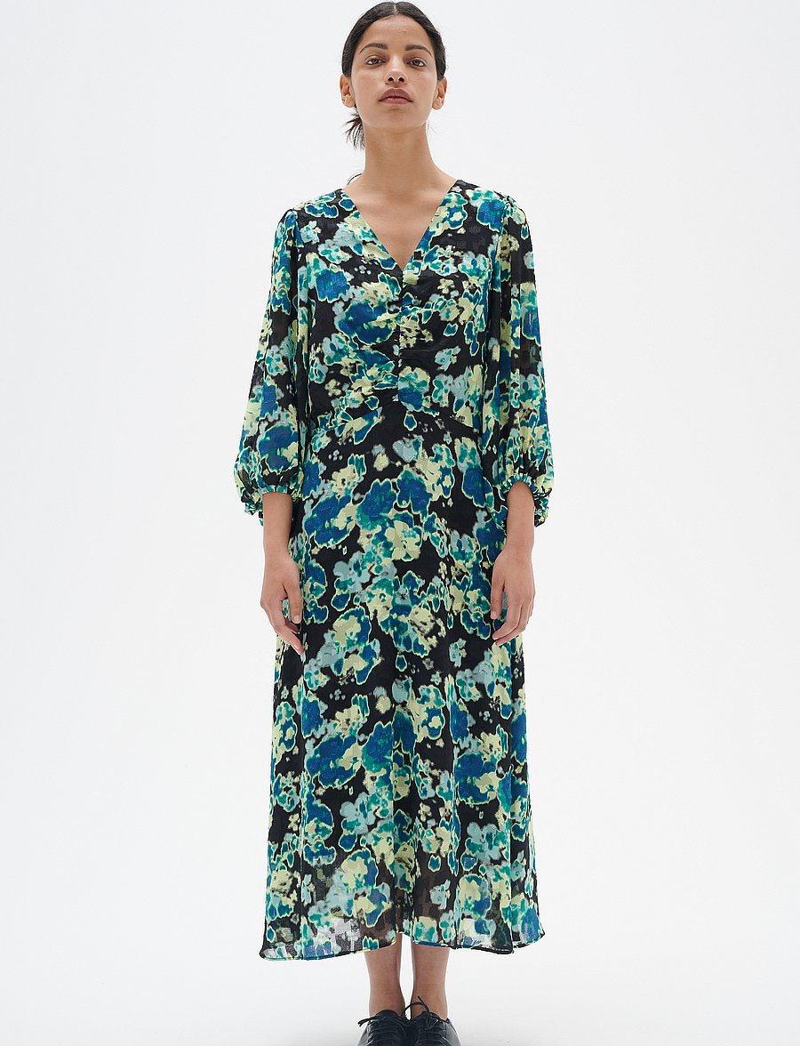 InWear - CisiraIW Dress - midi kjoler - green floaty flower - 3