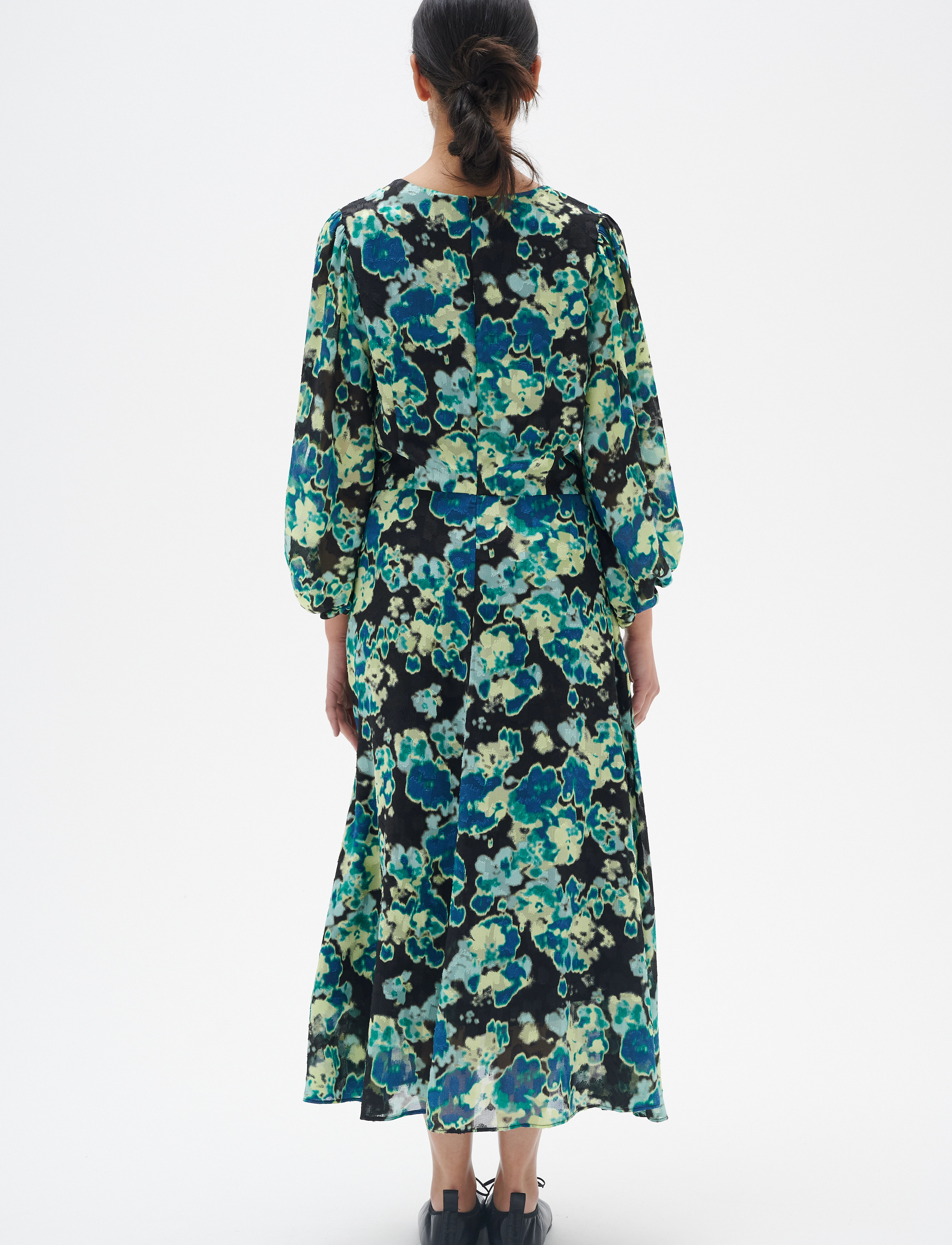 InWear - CisiraIW Dress - midi kjoler - green floaty flower - 4