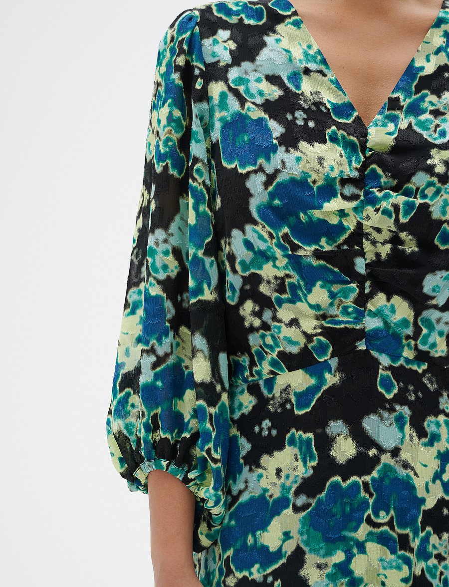 InWear - CisiraIW Dress - midi kjoler - green floaty flower - 5