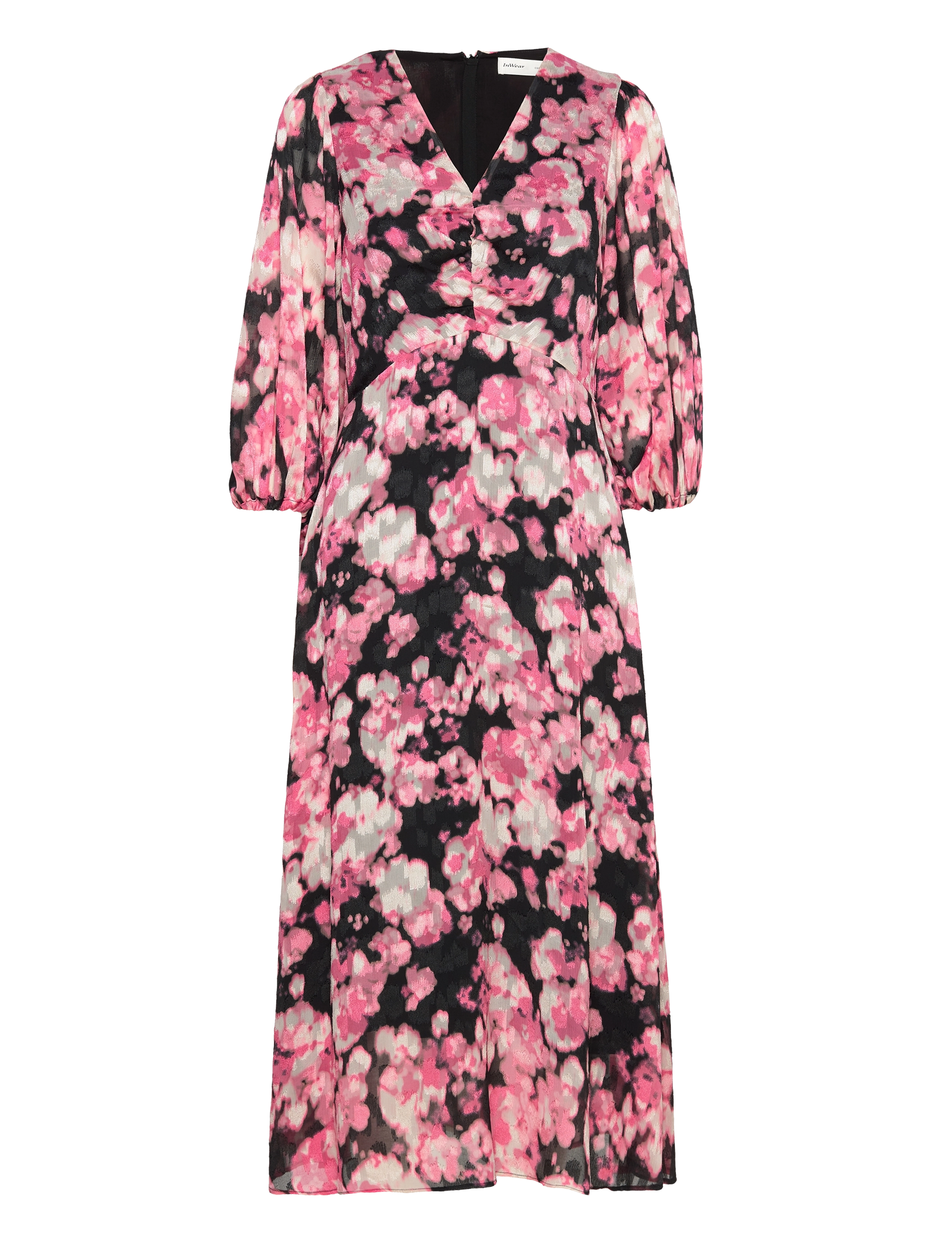 InWear - CisiraIW Dress - midi kjoler - pink floaty flower - 1