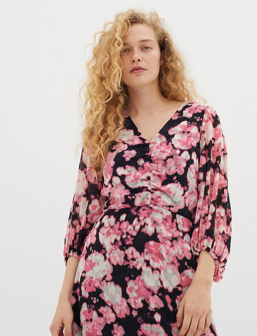 InWear - CisiraIW Dress - midi kjoler - pink floaty flower - 0