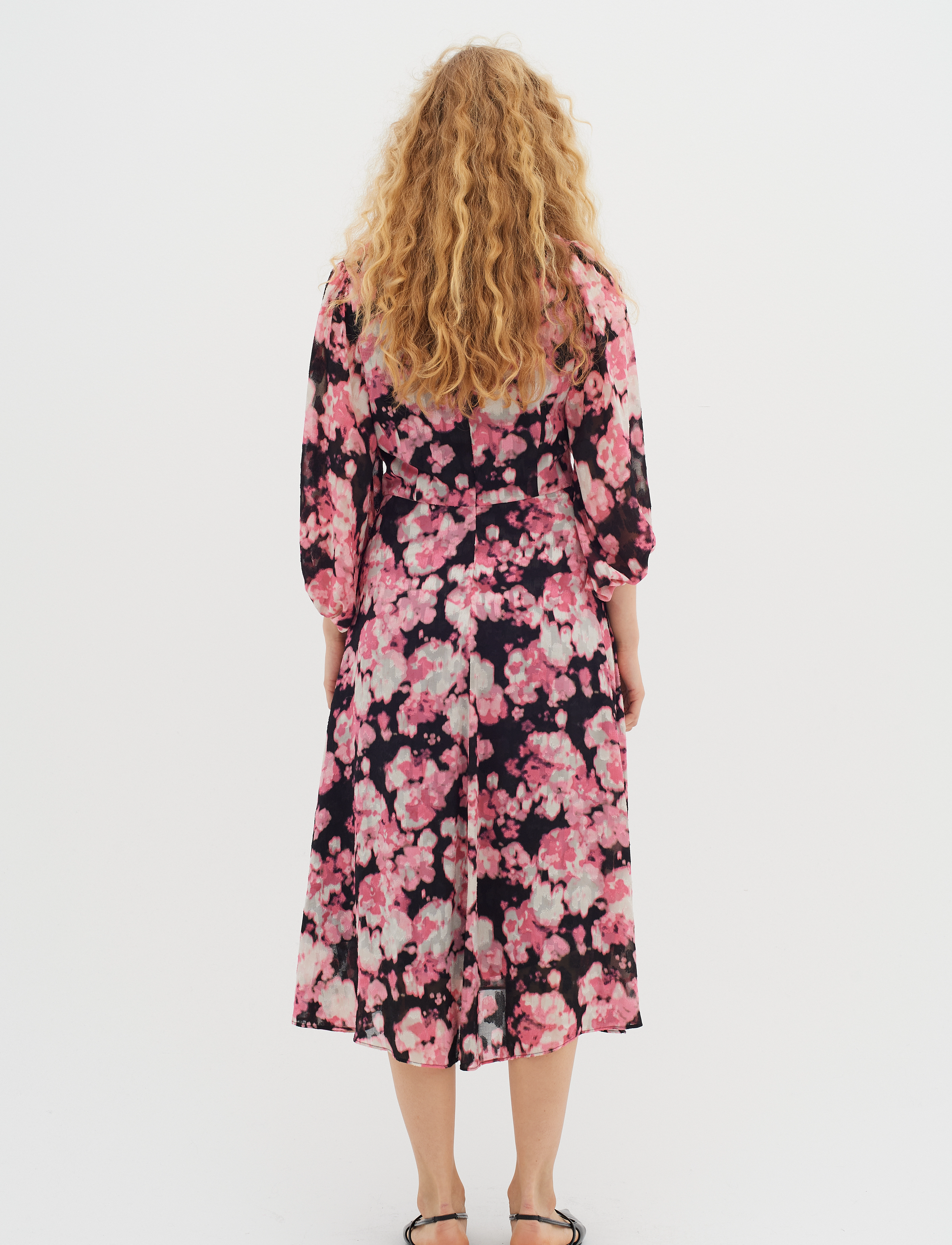 InWear - CisiraIW Dress - midi kjoler - pink floaty flower - 4