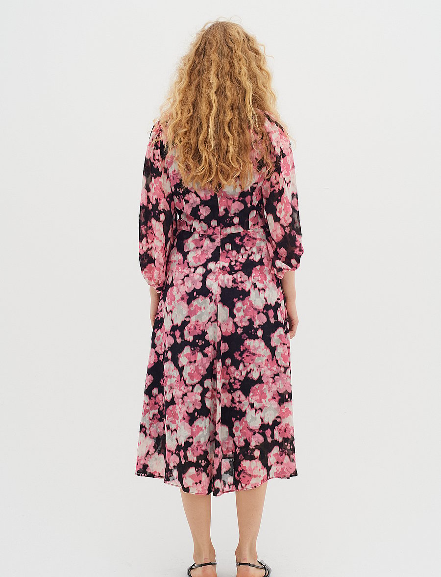 InWear - CisiraIW Dress - midi kjoler - pink floaty flower - 4
