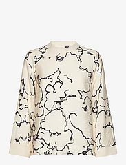 InWear - CaitIW Rib Blouse - long-sleeved blouses - big vanilla artistic sky - 0