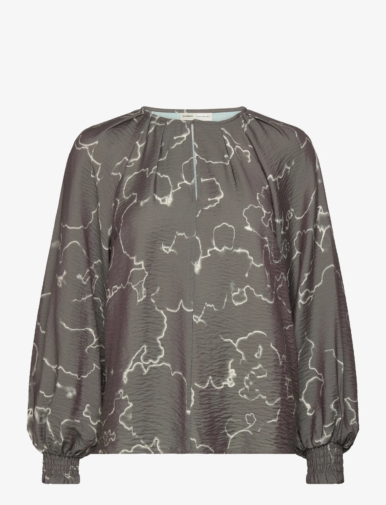 InWear - CaitIW Blouse - blouses met lange mouwen - sandy grey artistic sky - 1