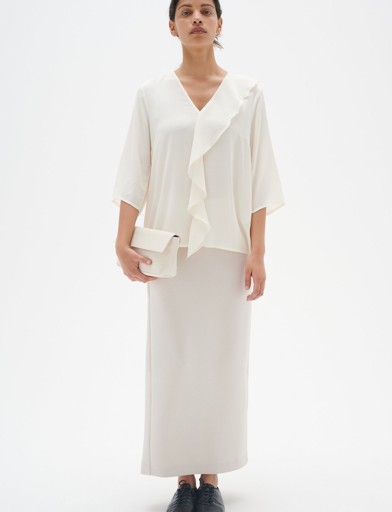 InWear - CadenzaIW Blouse - kortärmade blusar - whisper white - 1