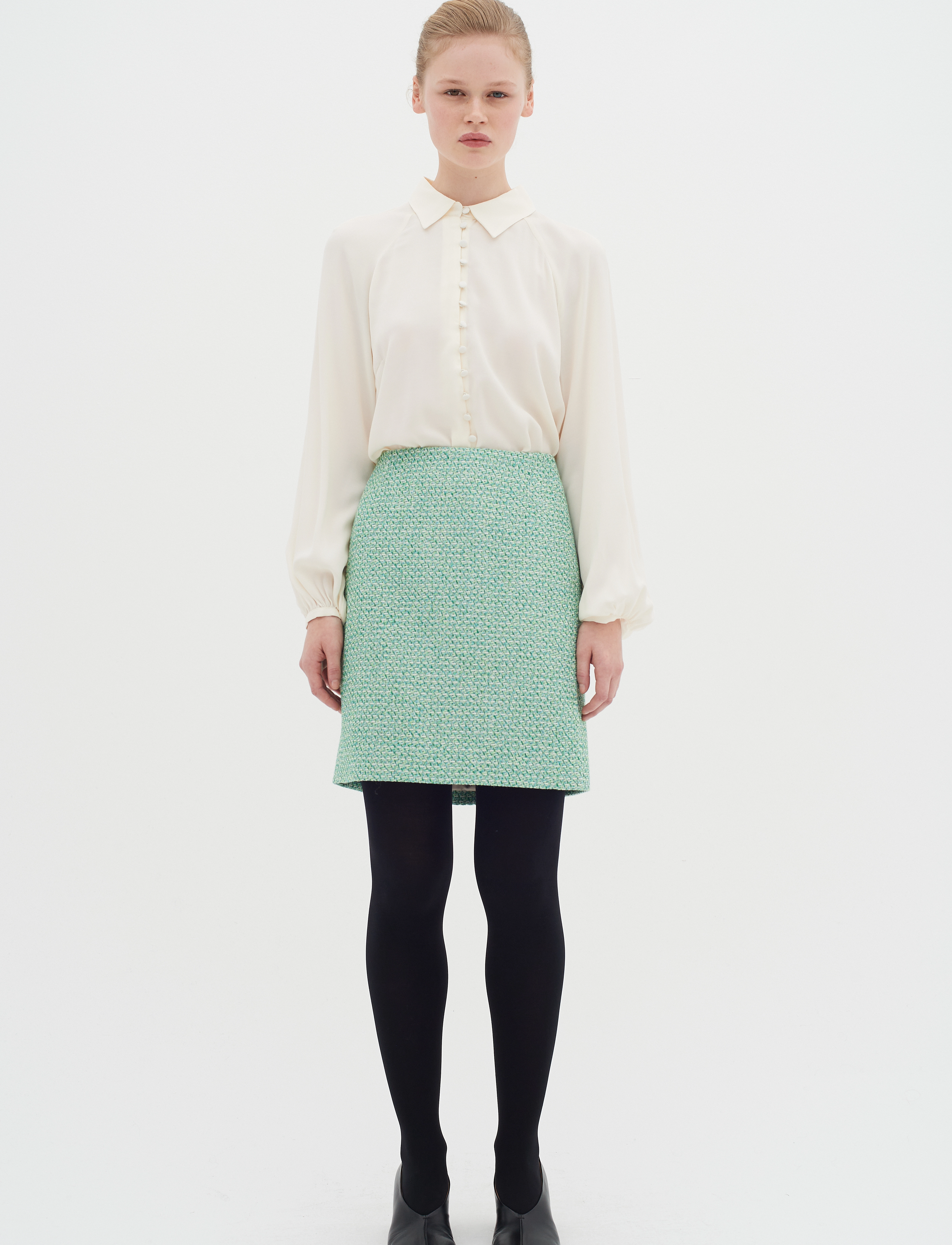 InWear - TitanIW Skirt - korte nederdele - green tweed - 3