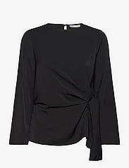 InWear - CadenzaIW Drape Blouse - long-sleeved blouses - black - 0