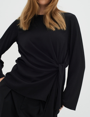 InWear - CadenzaIW Drape Blouse - blūzes ar garām piedurknēm - black - 5