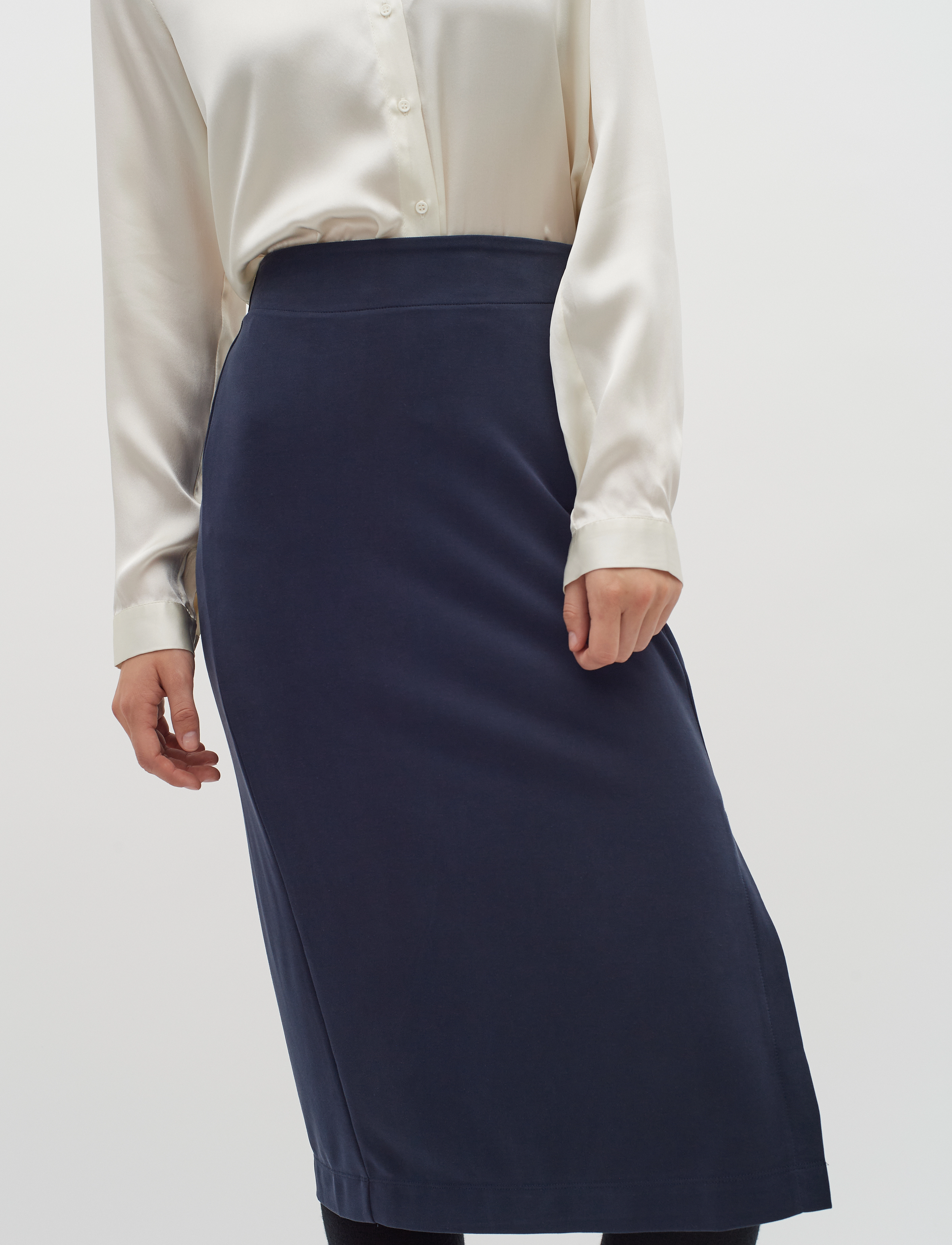 InWear Aronoiw Long Skirt, Kvinder, Lang Nederdel, Navy, Str: XL