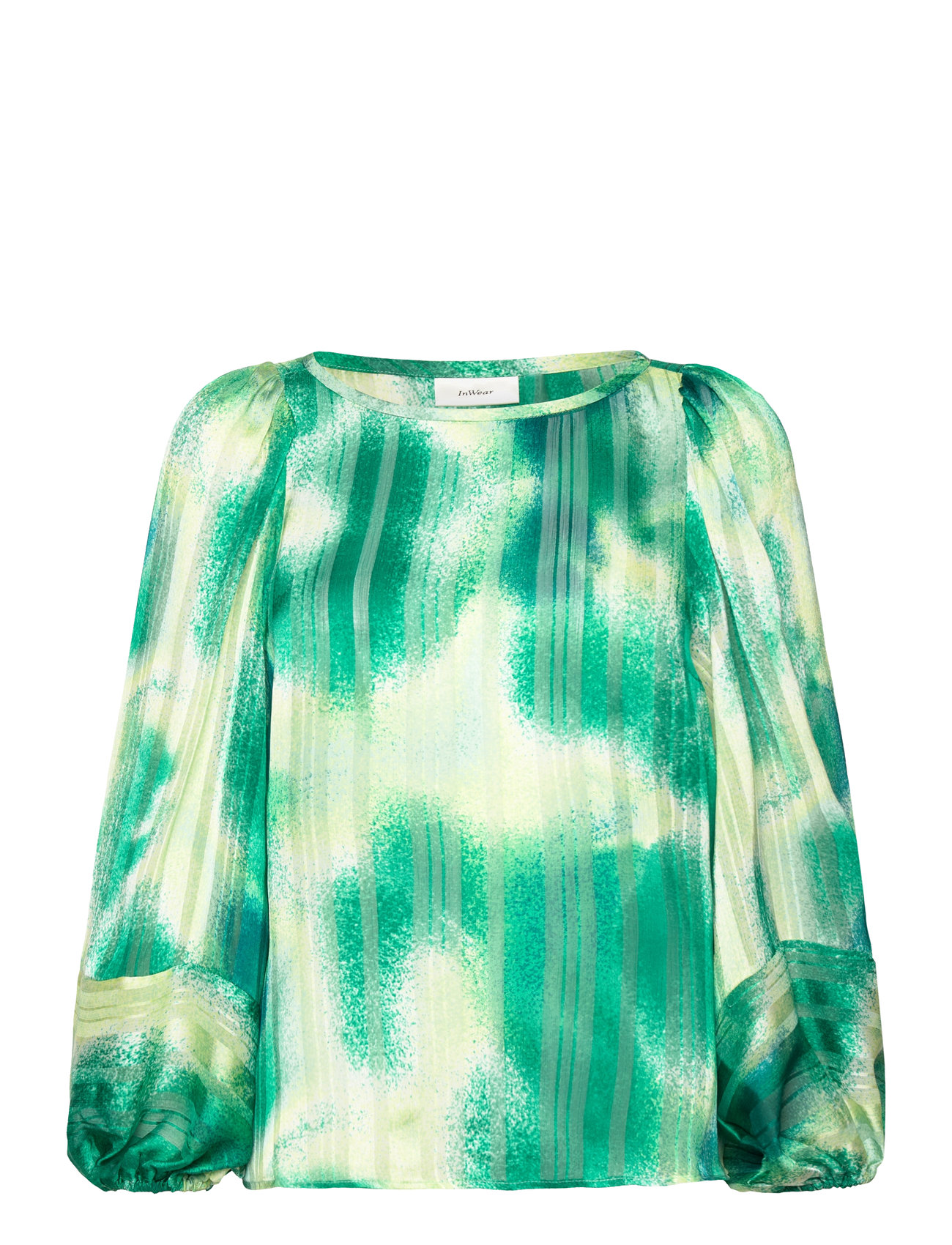 InWear - HimariIW Blouse - langærmede bluser - green art splash - 1