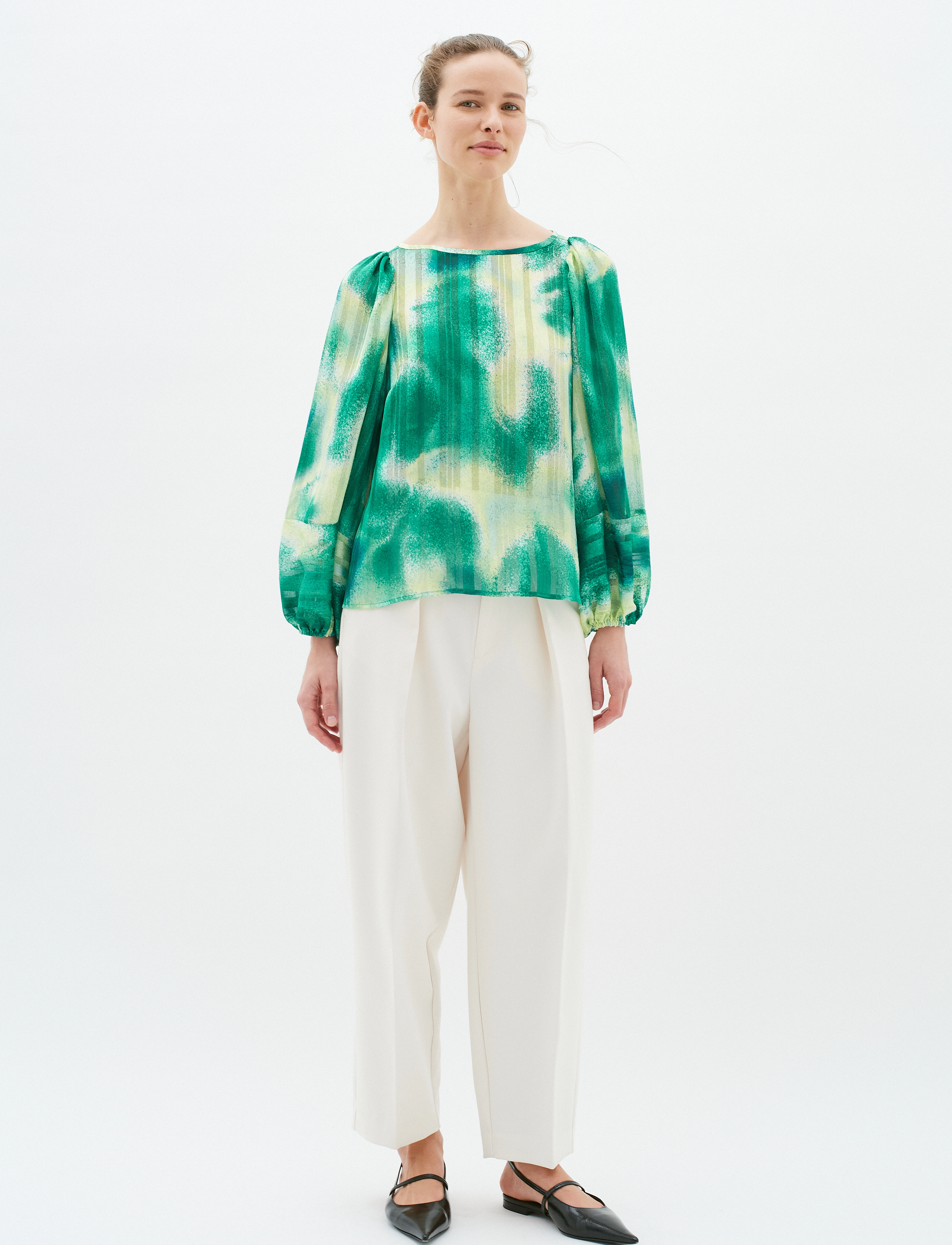 InWear - HimariIW Blouse - langärmlige blusen - green art splash - 3