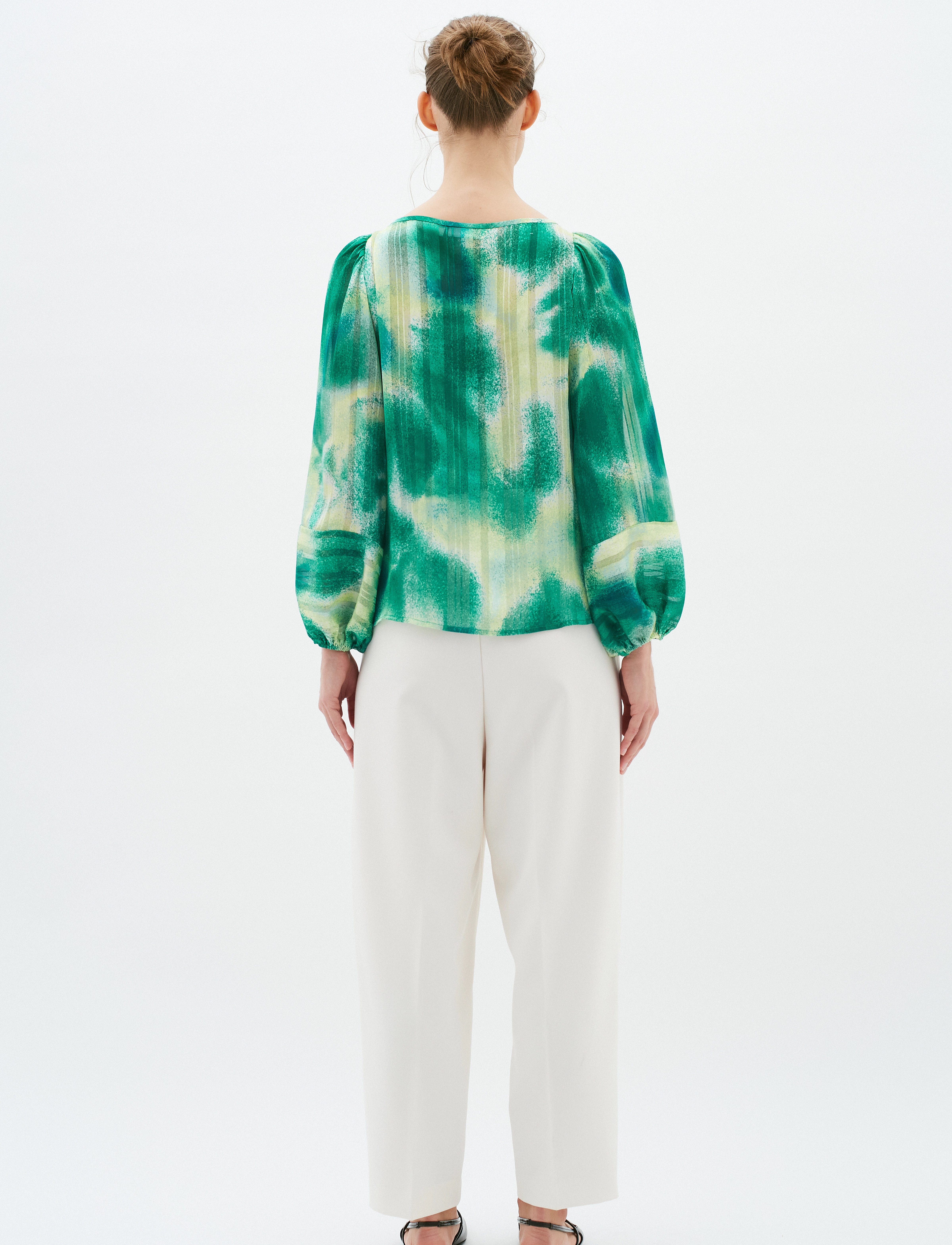 InWear - HimariIW Blouse - langärmlige blusen - green art splash - 4