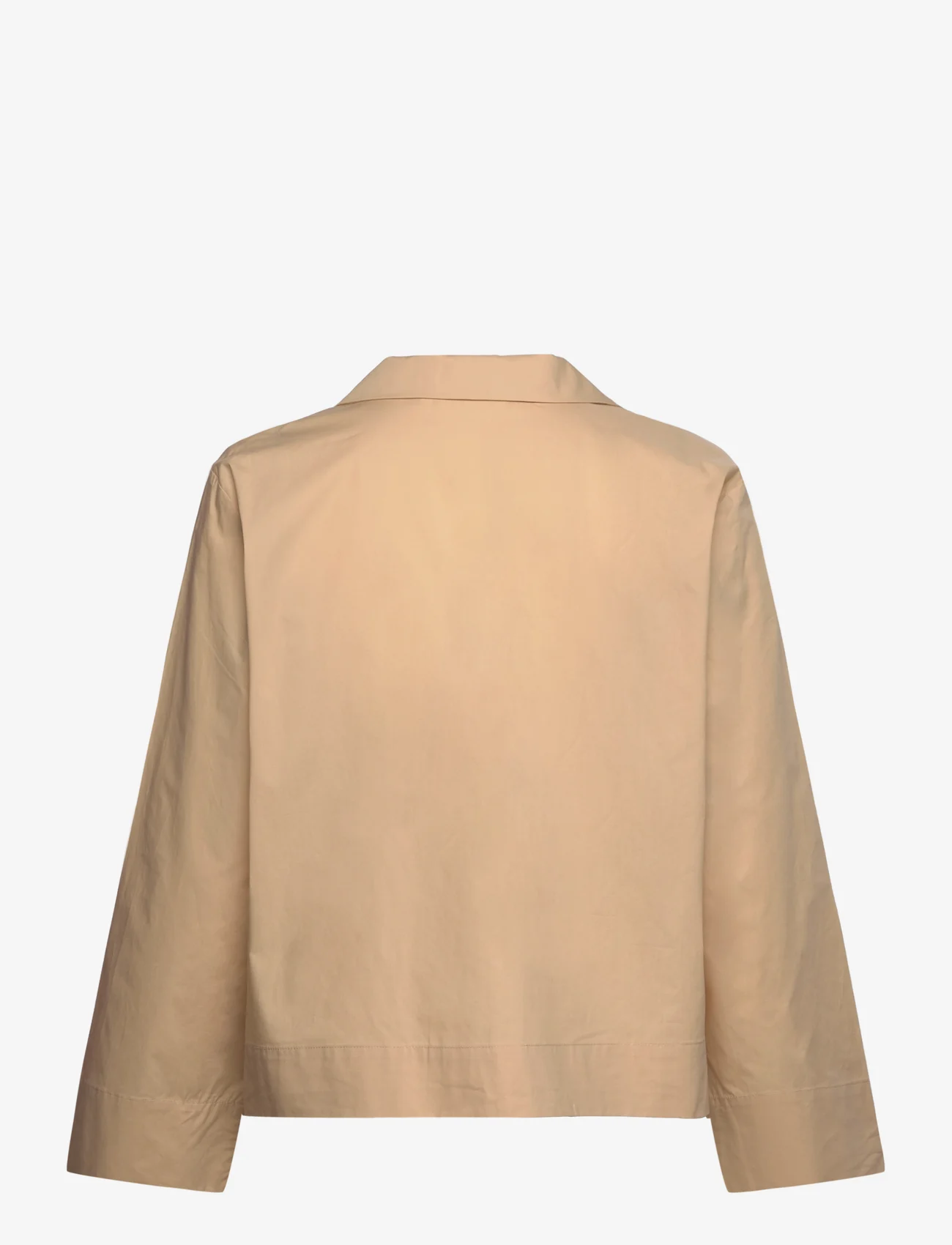 InWear - HelveIW Cropped Shirt - long-sleeved shirts - alabaster - 1