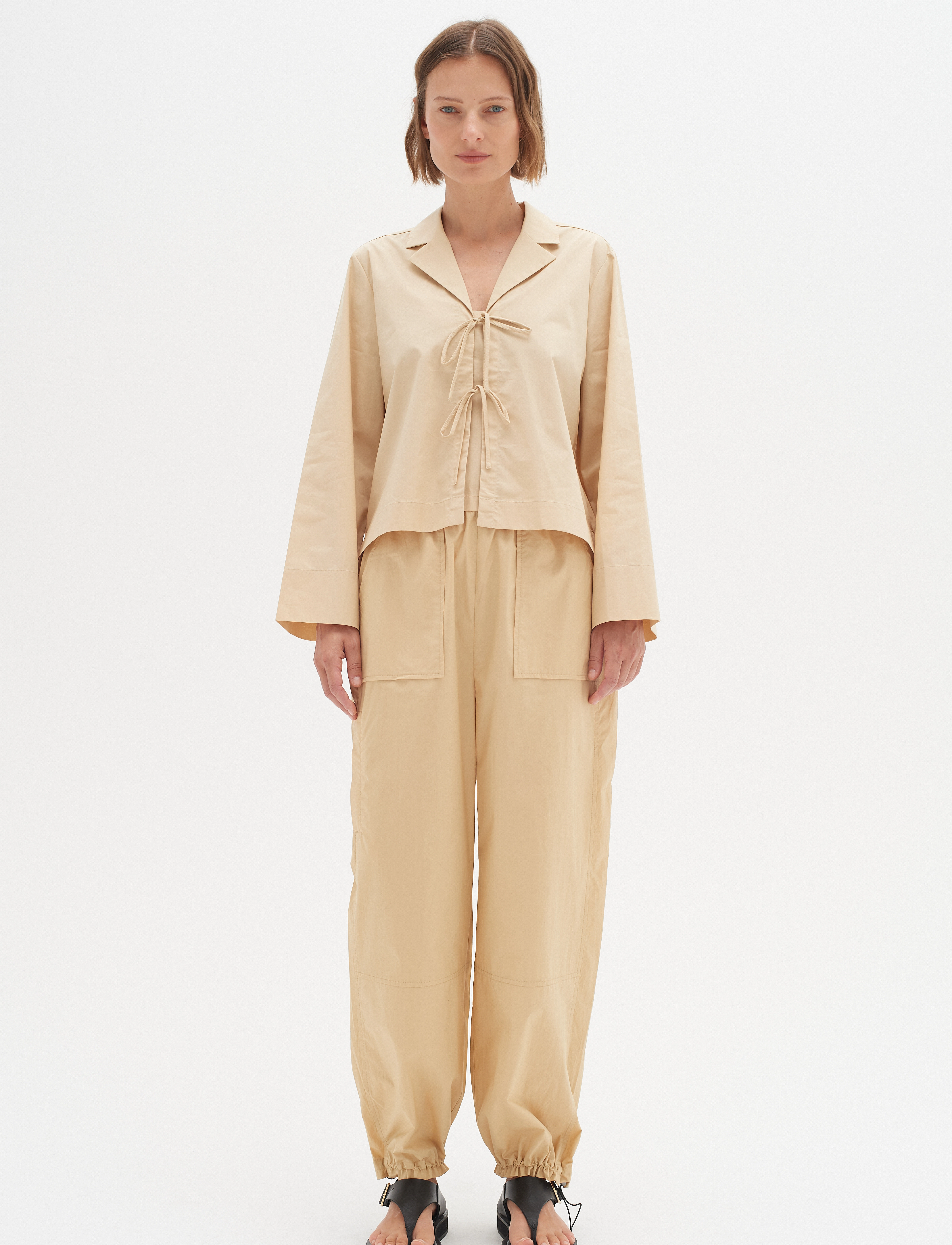 InWear - HelveIW Cropped Shirt - langærmede skjorter - alabaster - 3