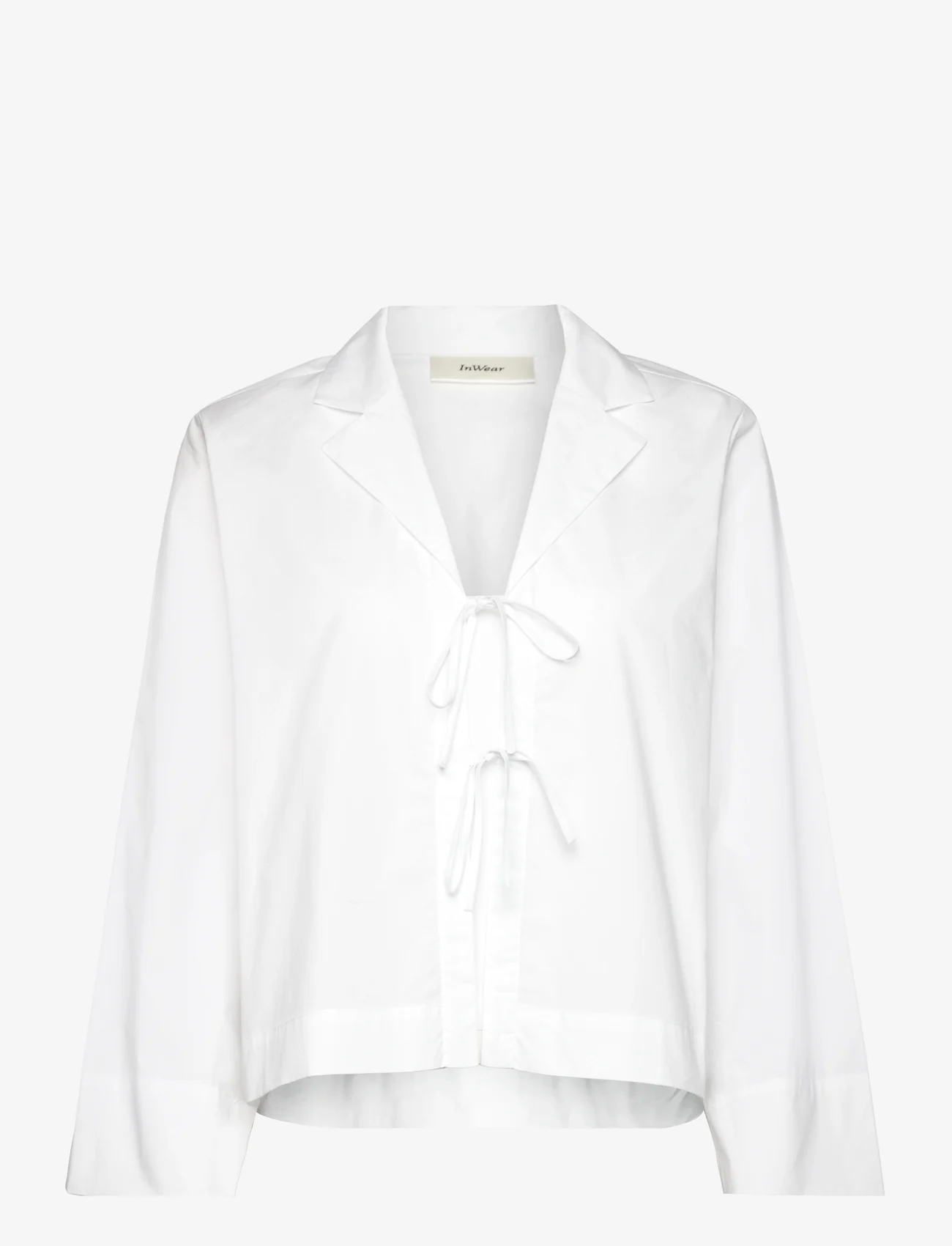 InWear - HelveIW Cropped Shirt - langermede skjorter - pure white - 0
